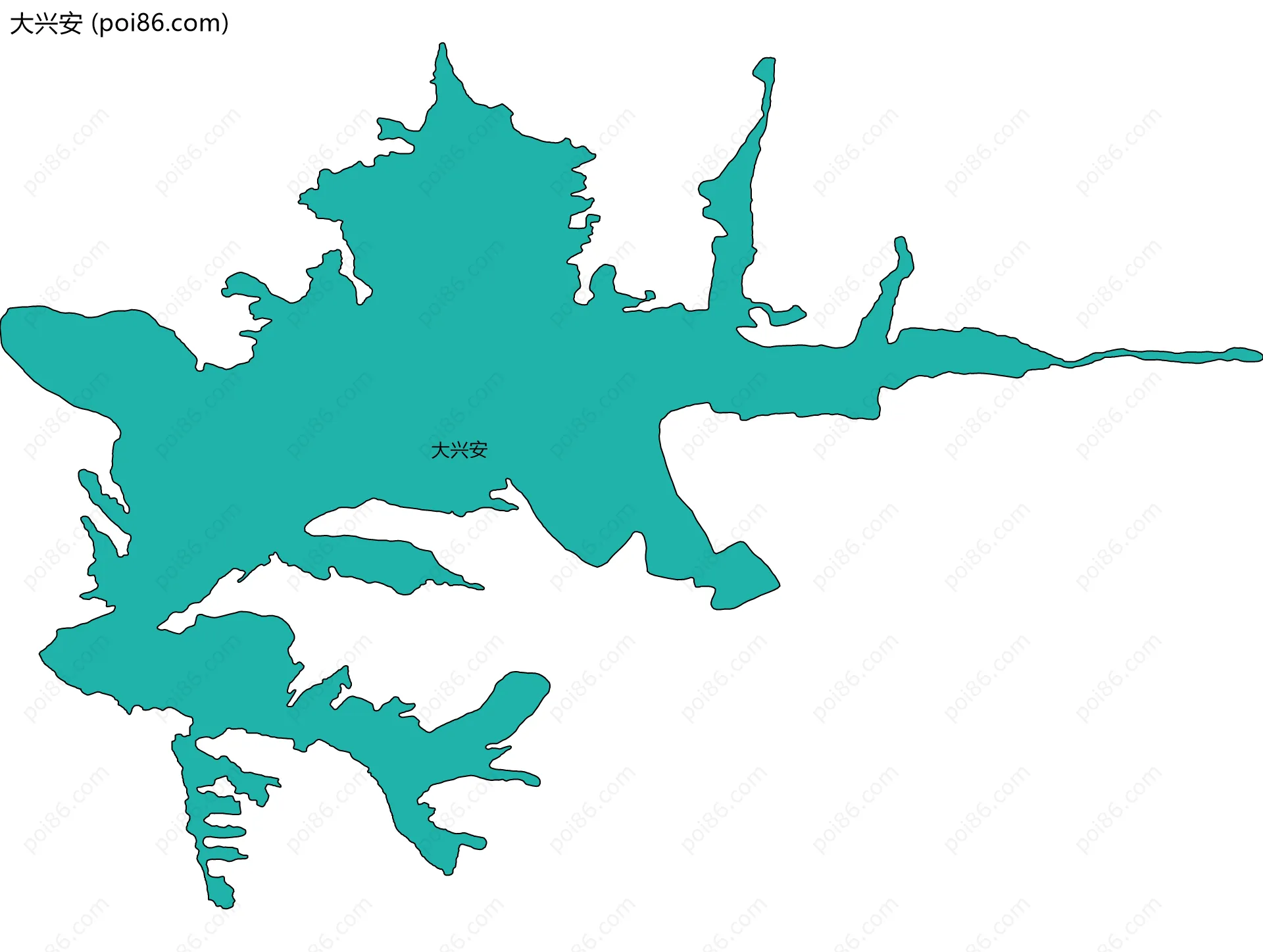 大兴安边界地图