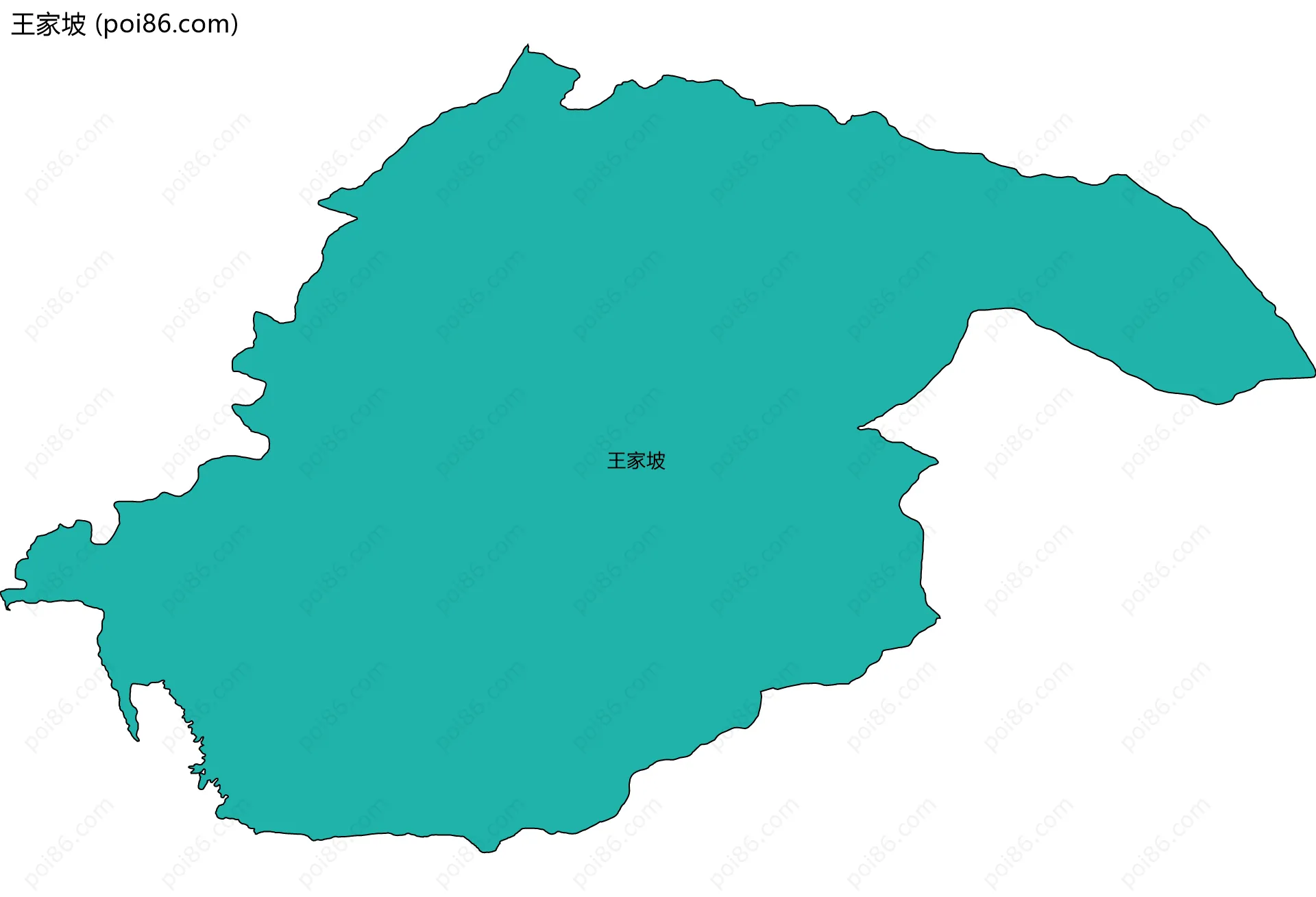 王家坡边界地图