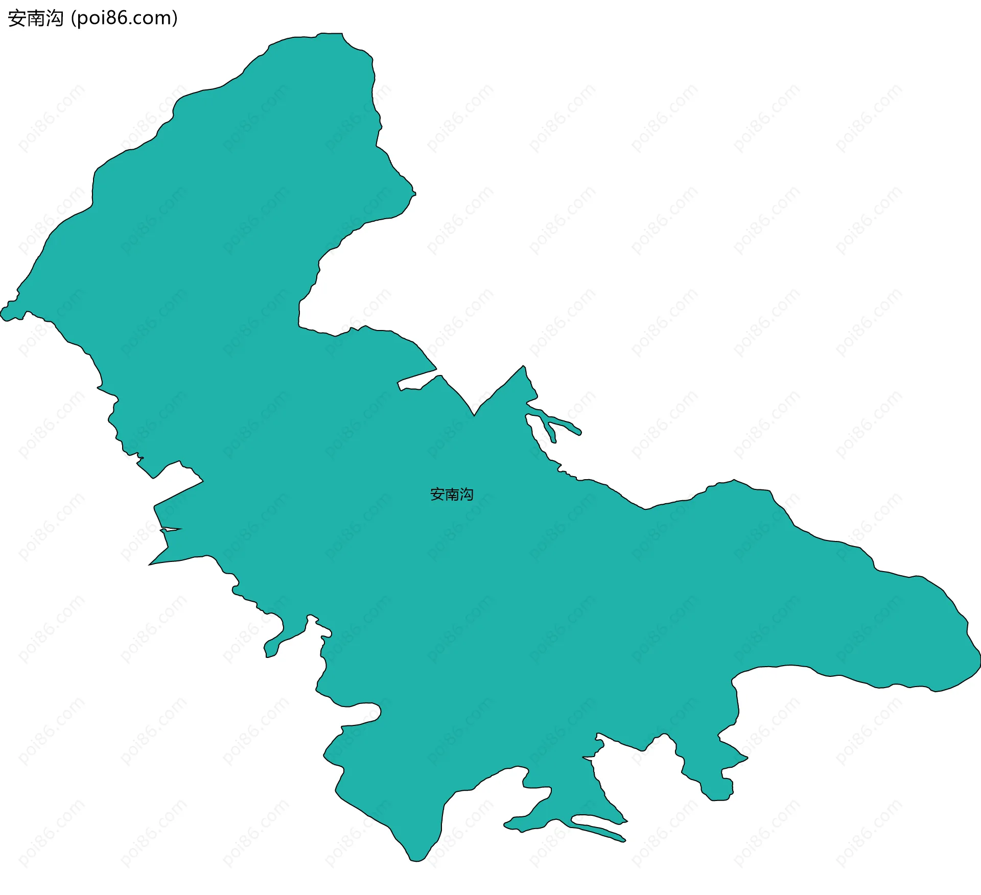 安南沟边界地图