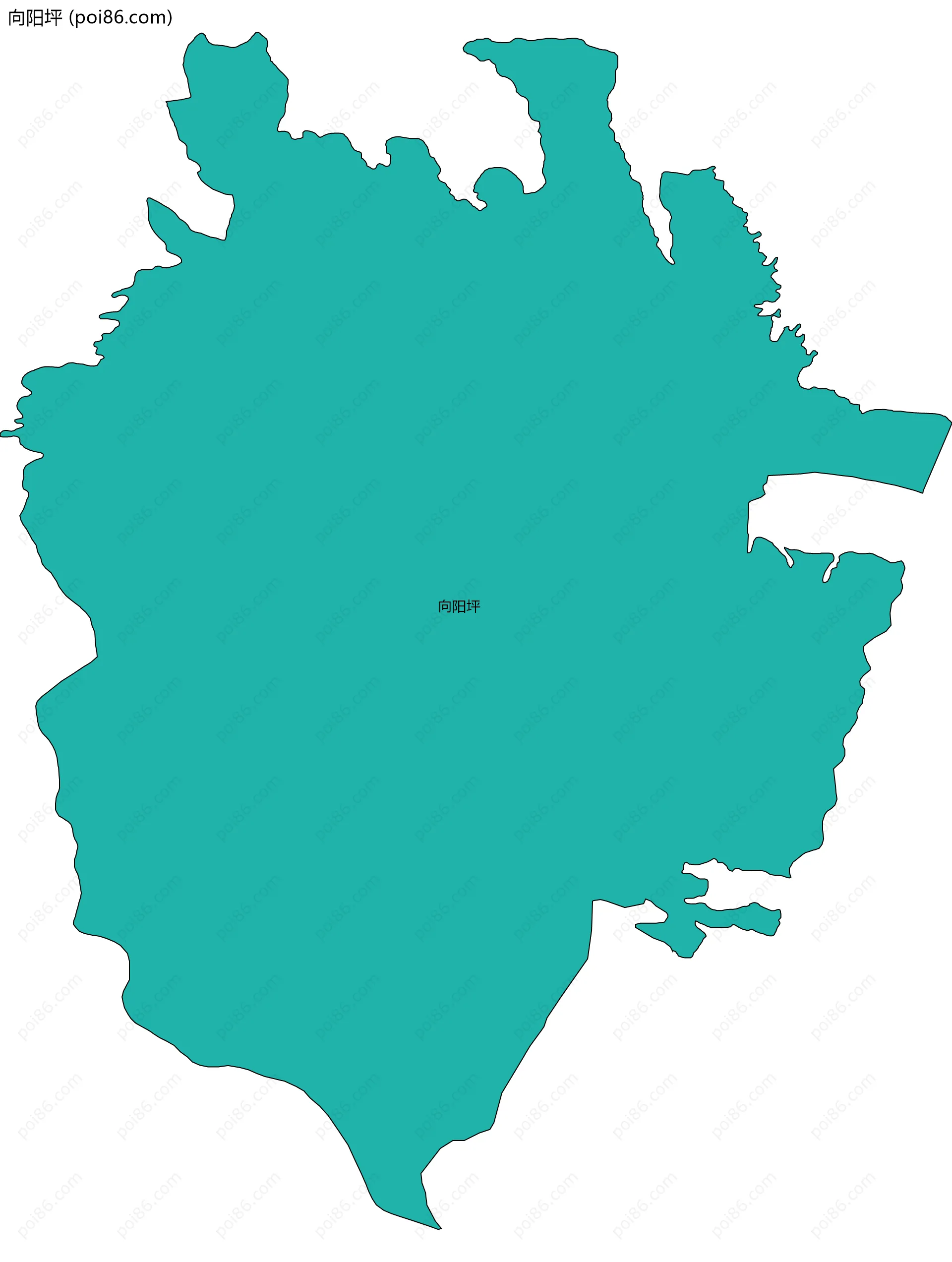 向阳坪边界地图