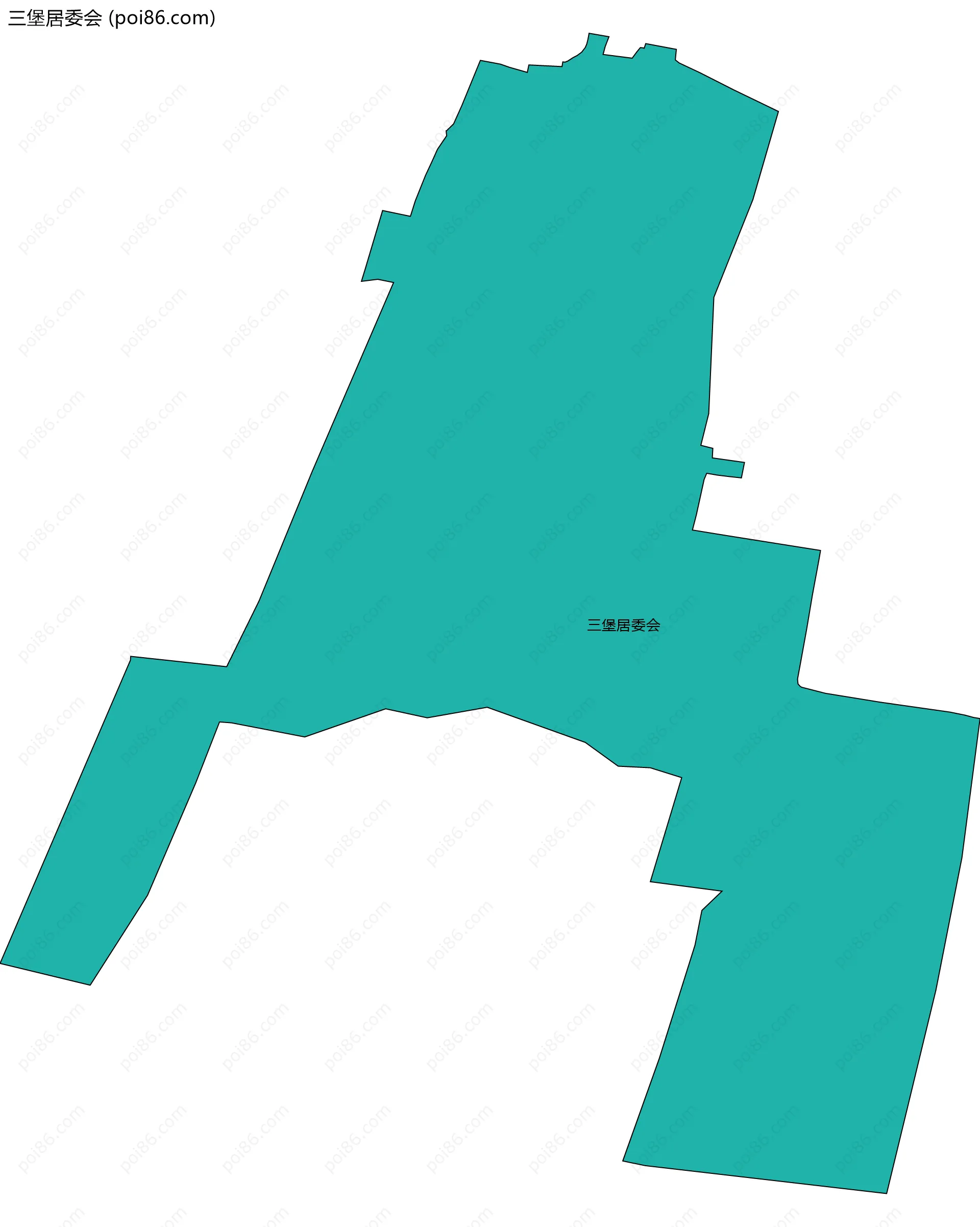 三堡居委会边界地图