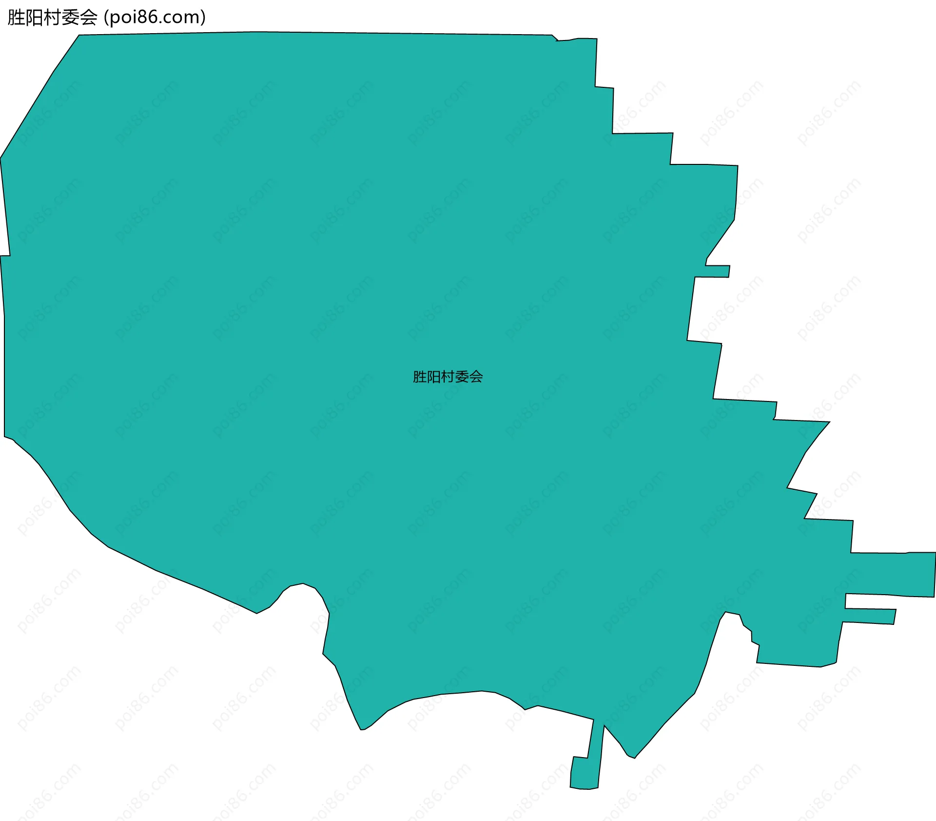 胜阳村委会边界地图