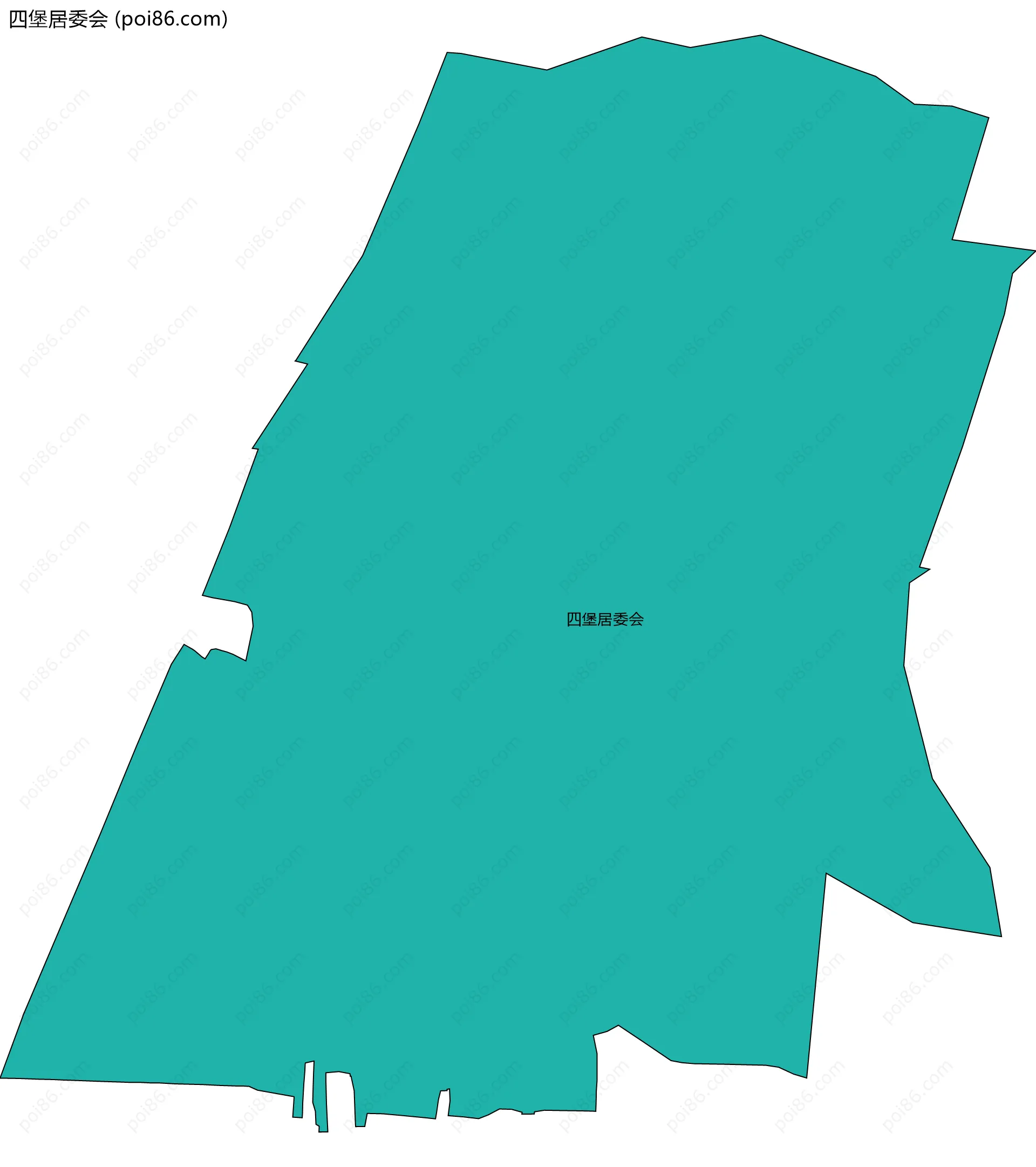 四堡居委会边界地图