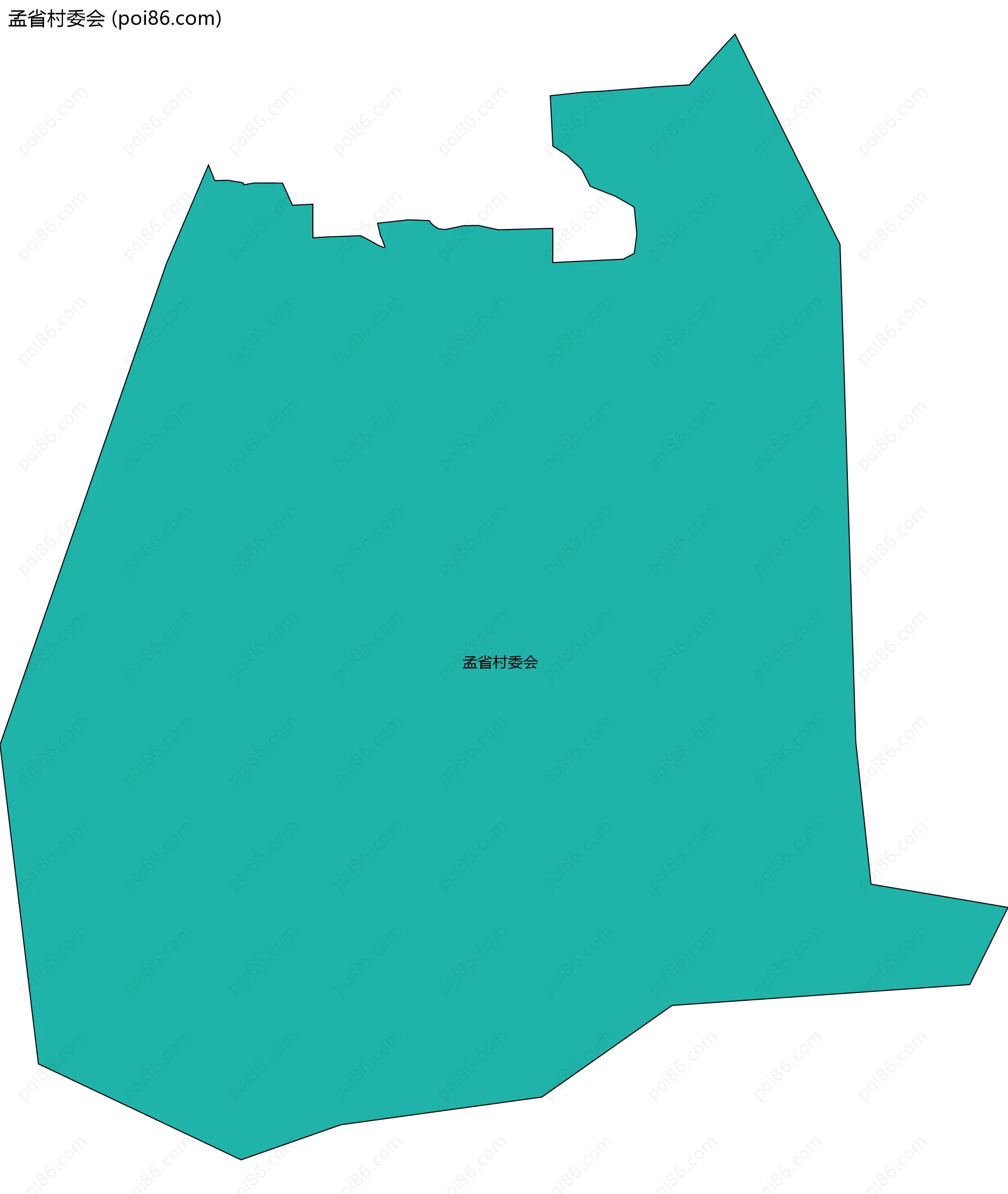 孟省村委会边界地图