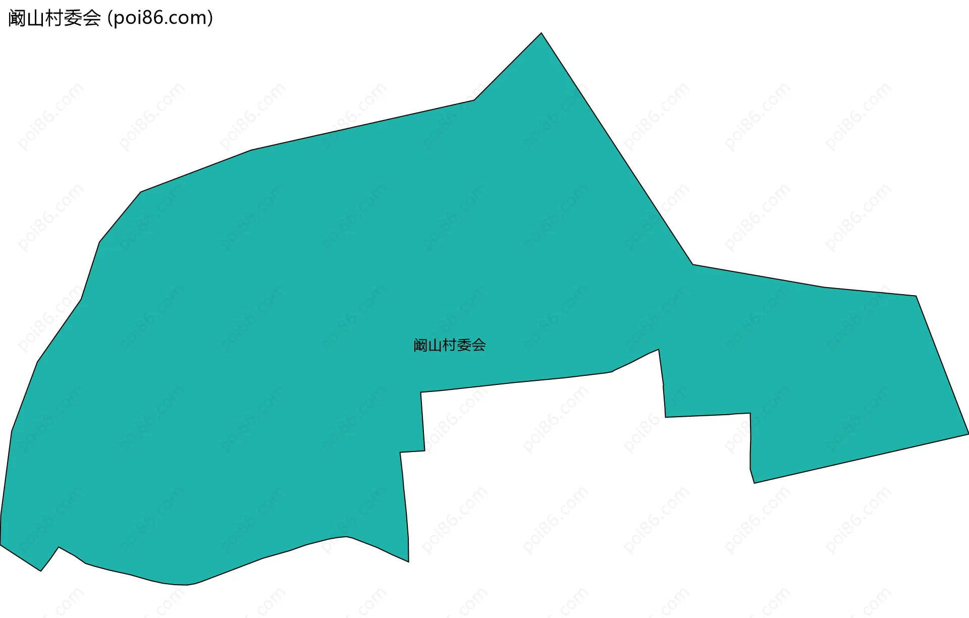 阚山村委会边界地图