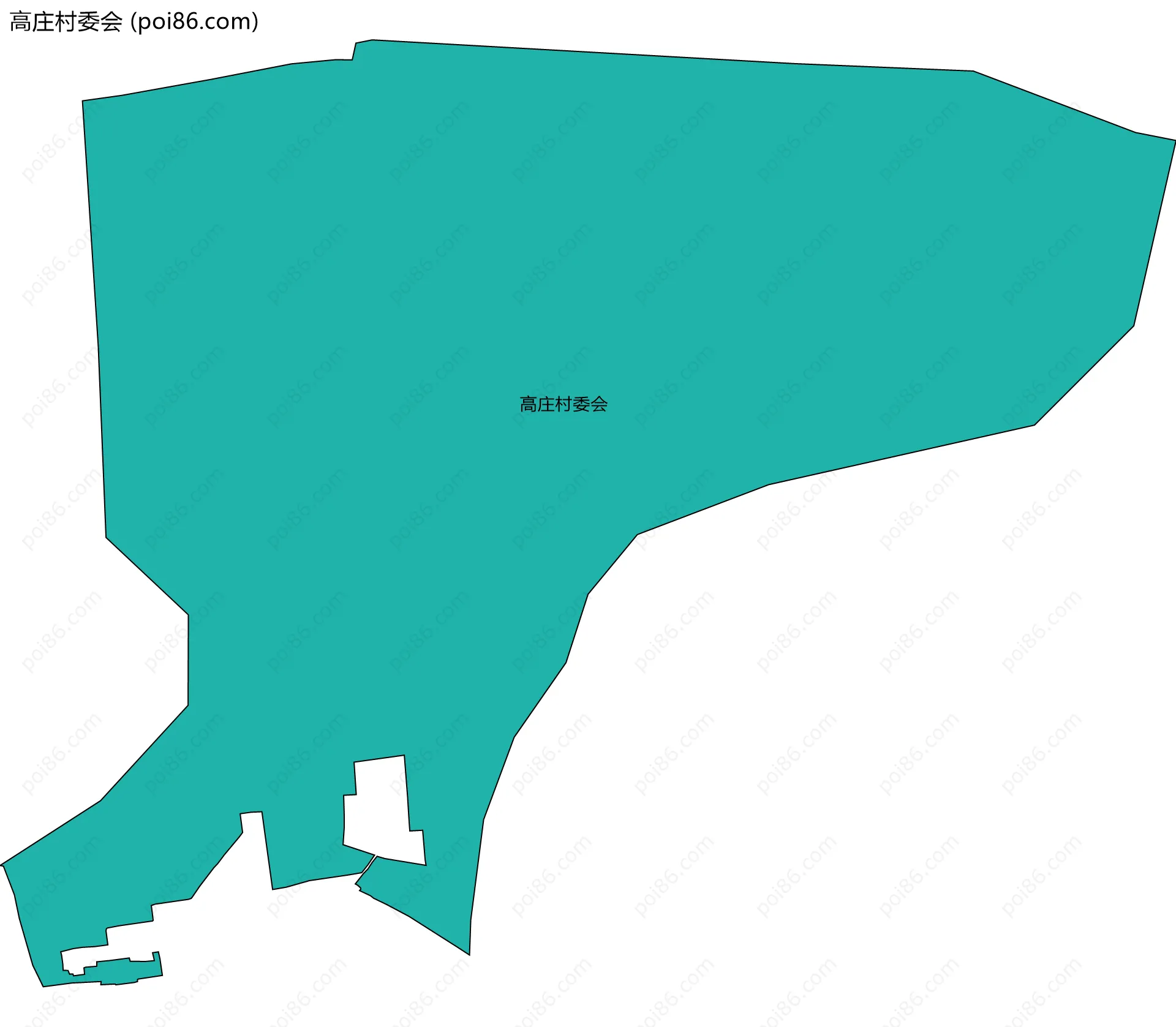 高庄村委会边界地图