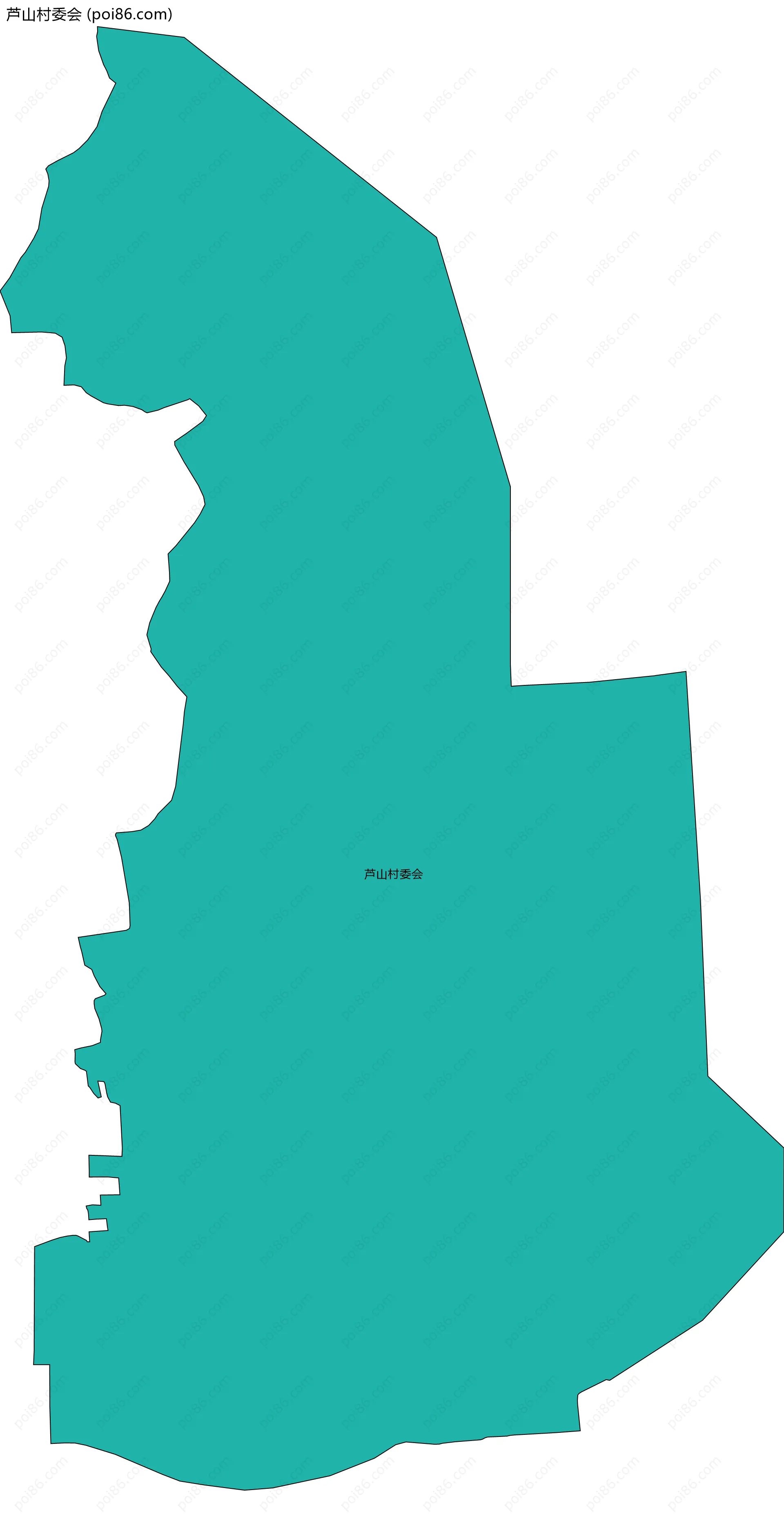 芦山村委会边界地图