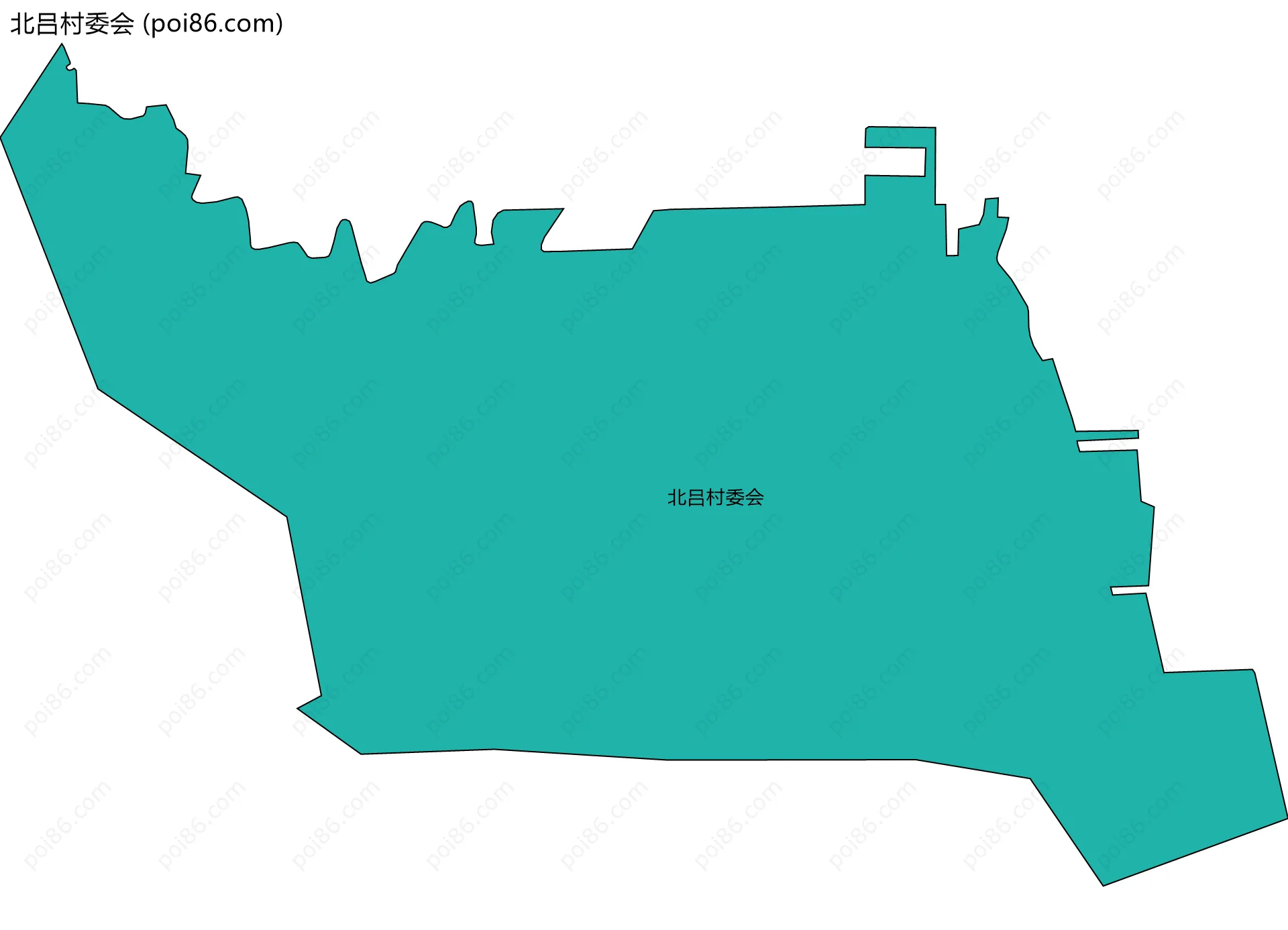 北吕村委会边界地图