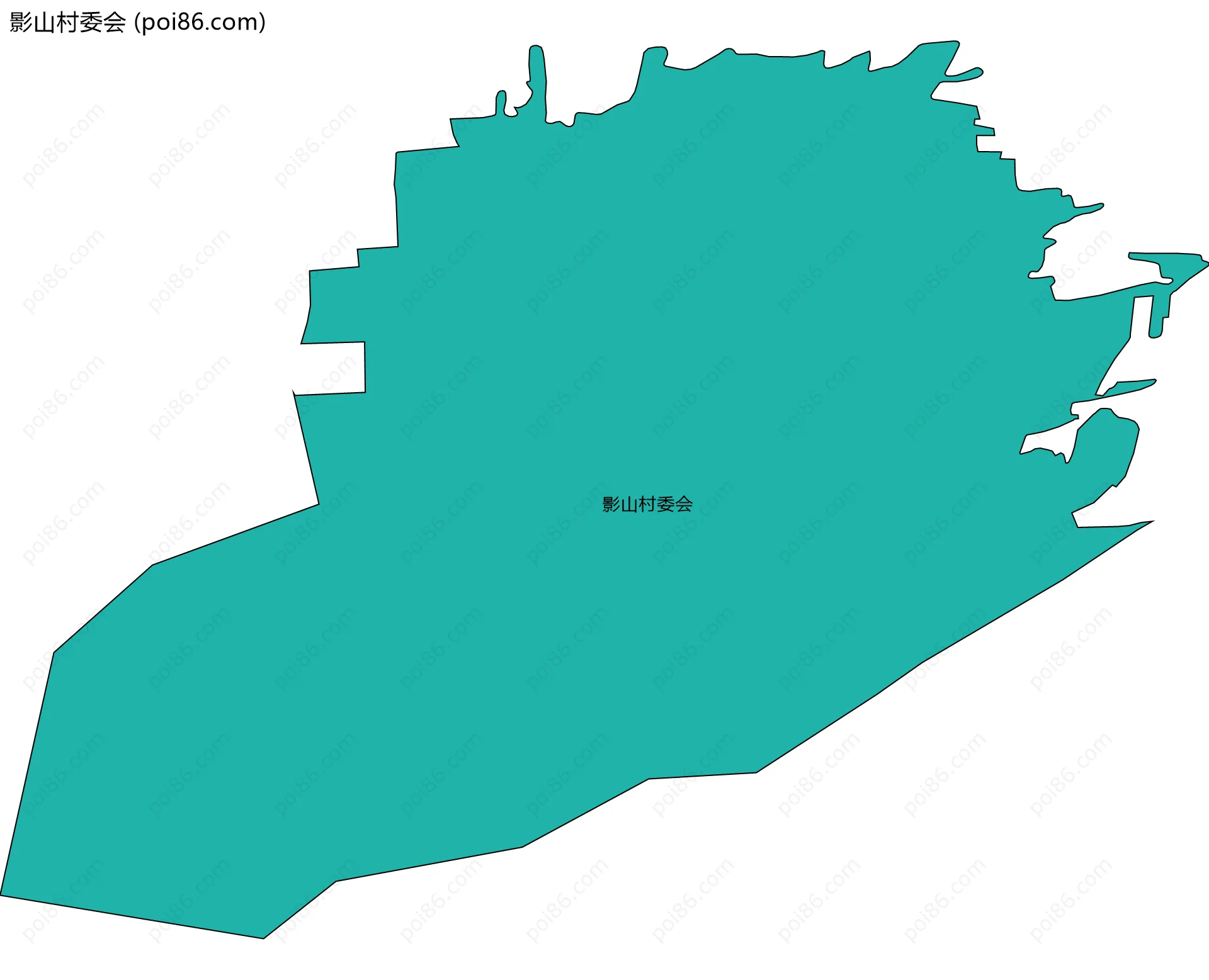 影山村委会边界地图
