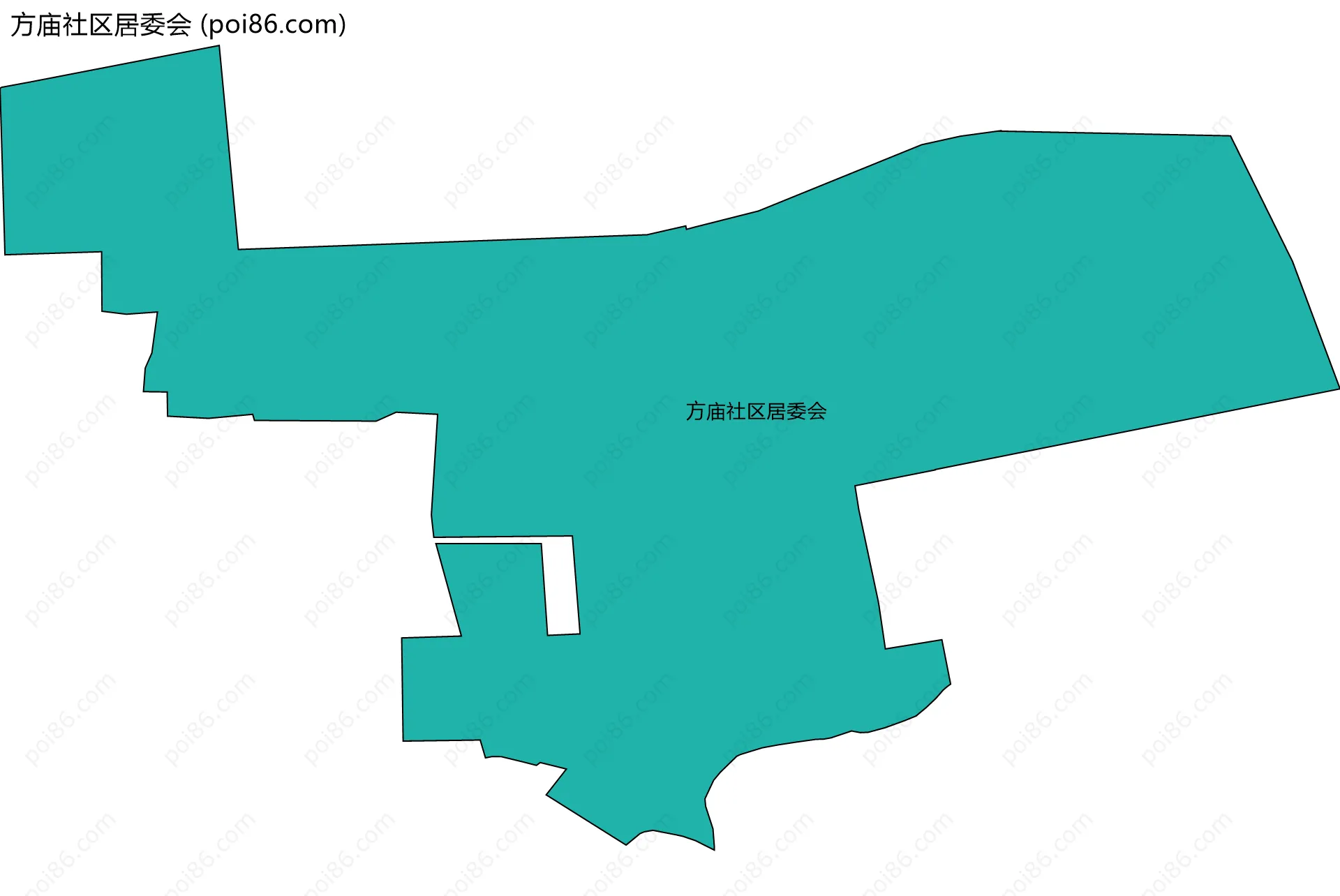 方庙社区居委会边界地图