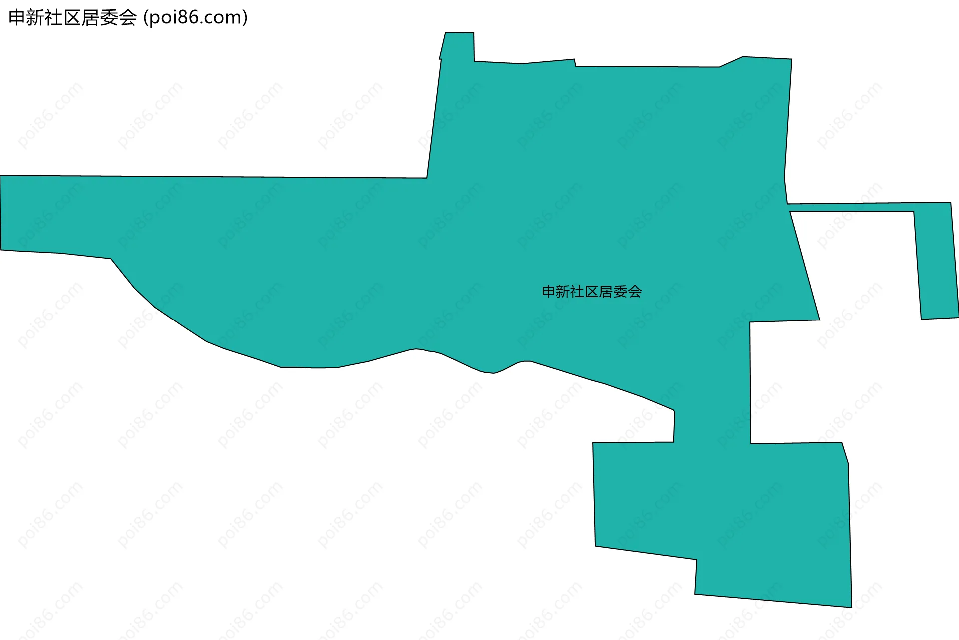 申新社区居委会边界地图