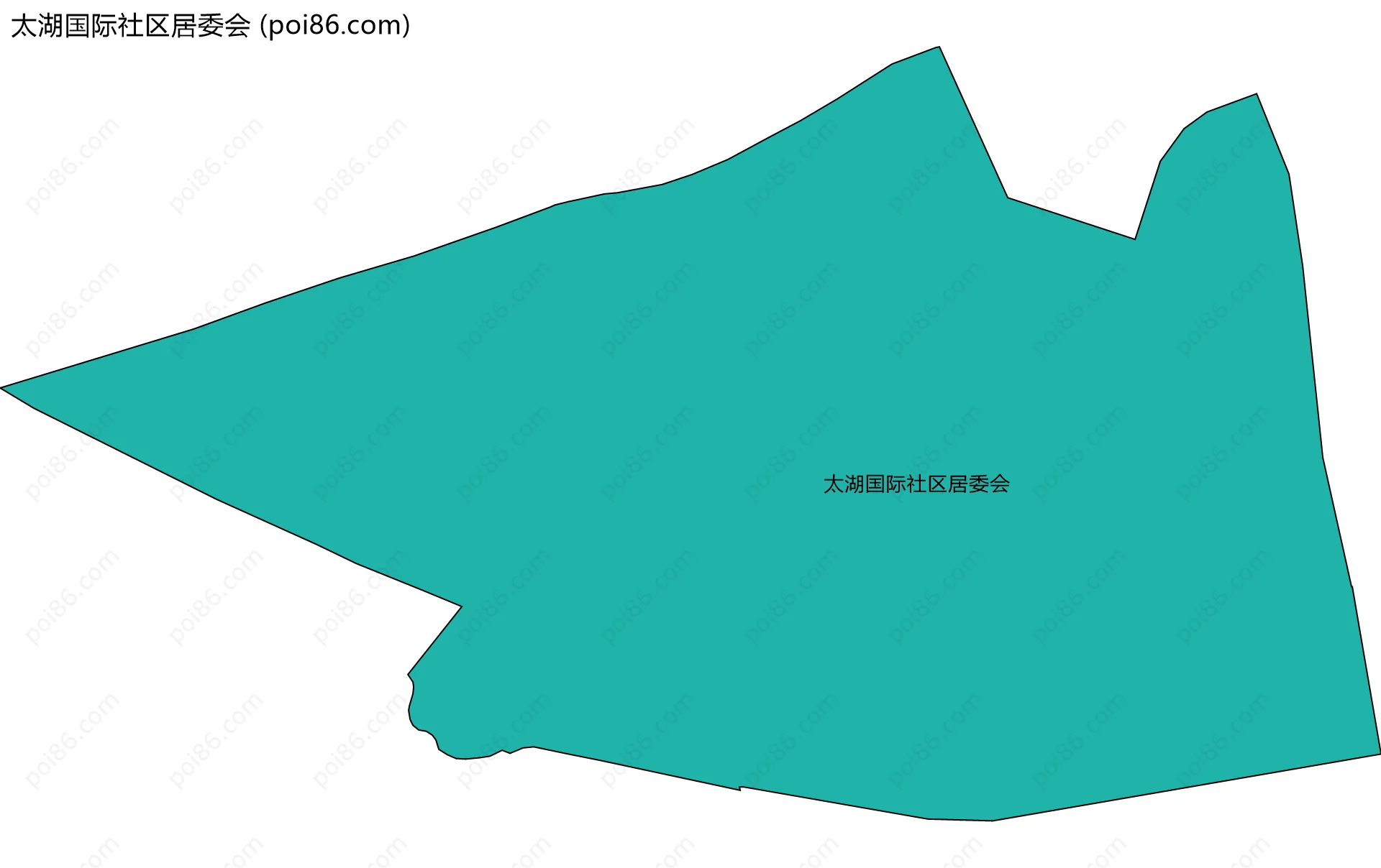 太湖国际社区居委会边界地图
