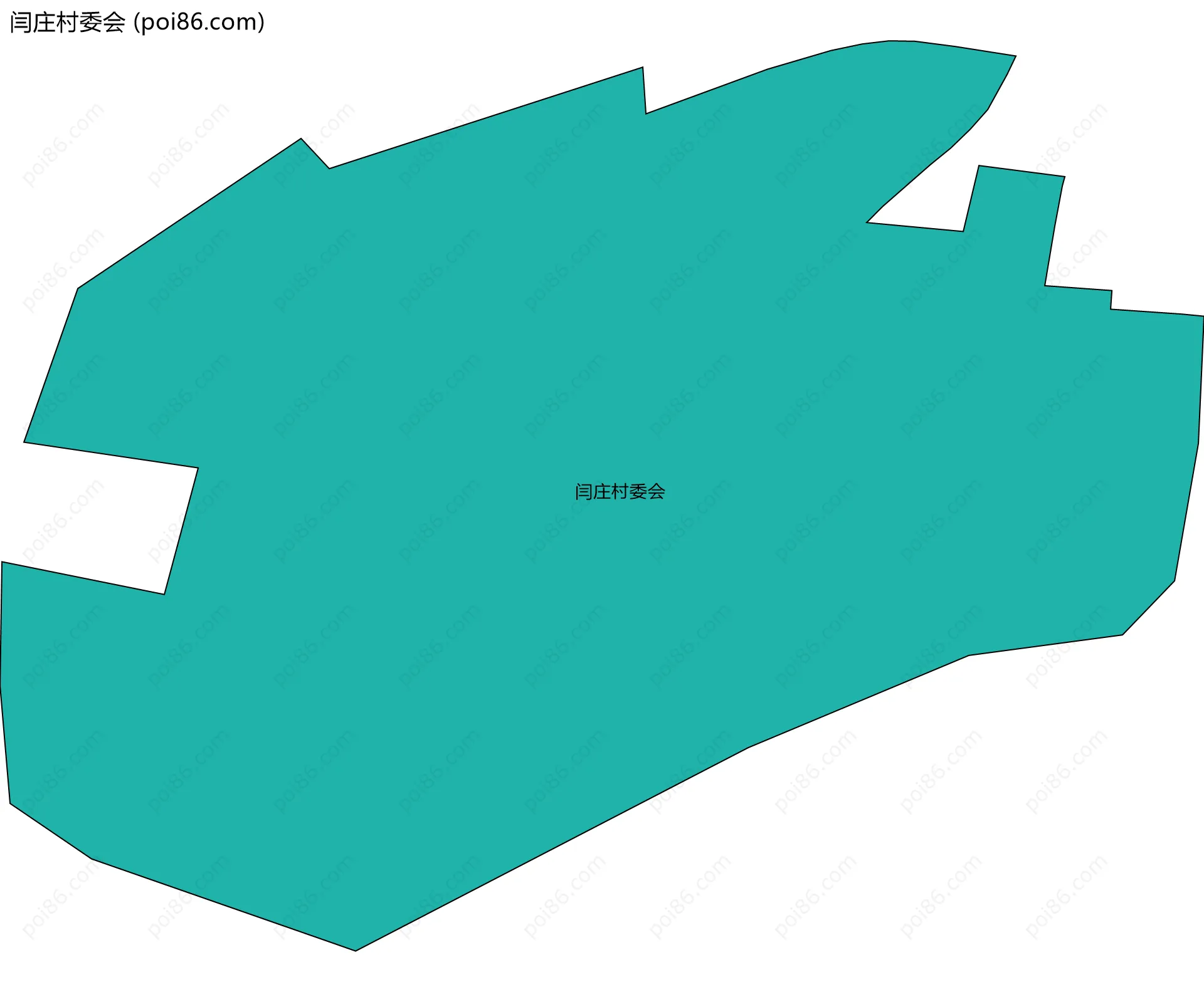 闫庄村委会边界地图