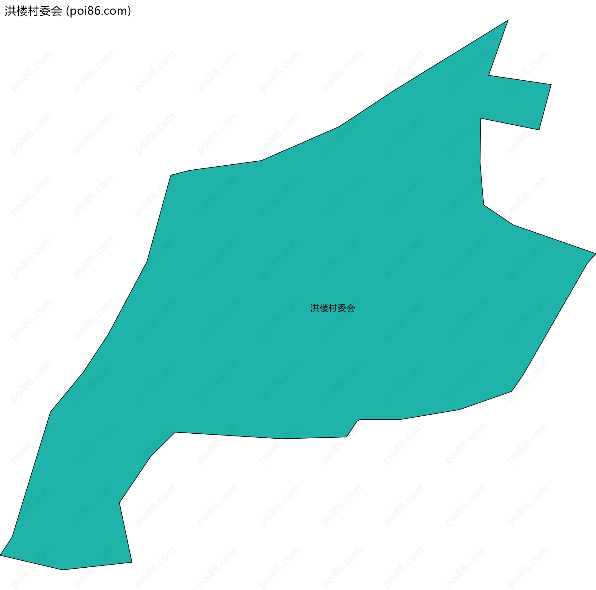 洪楼村委会边界地图
