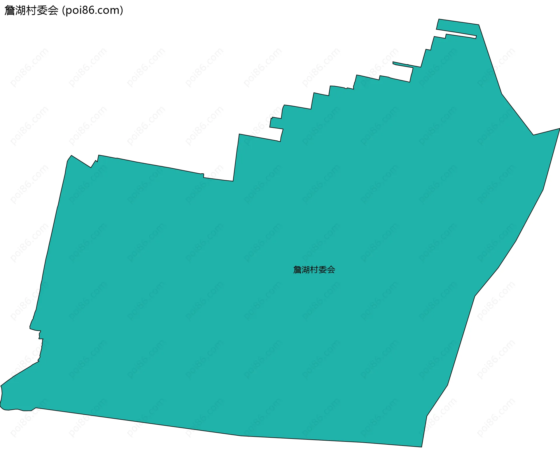 詹湖村委会边界地图