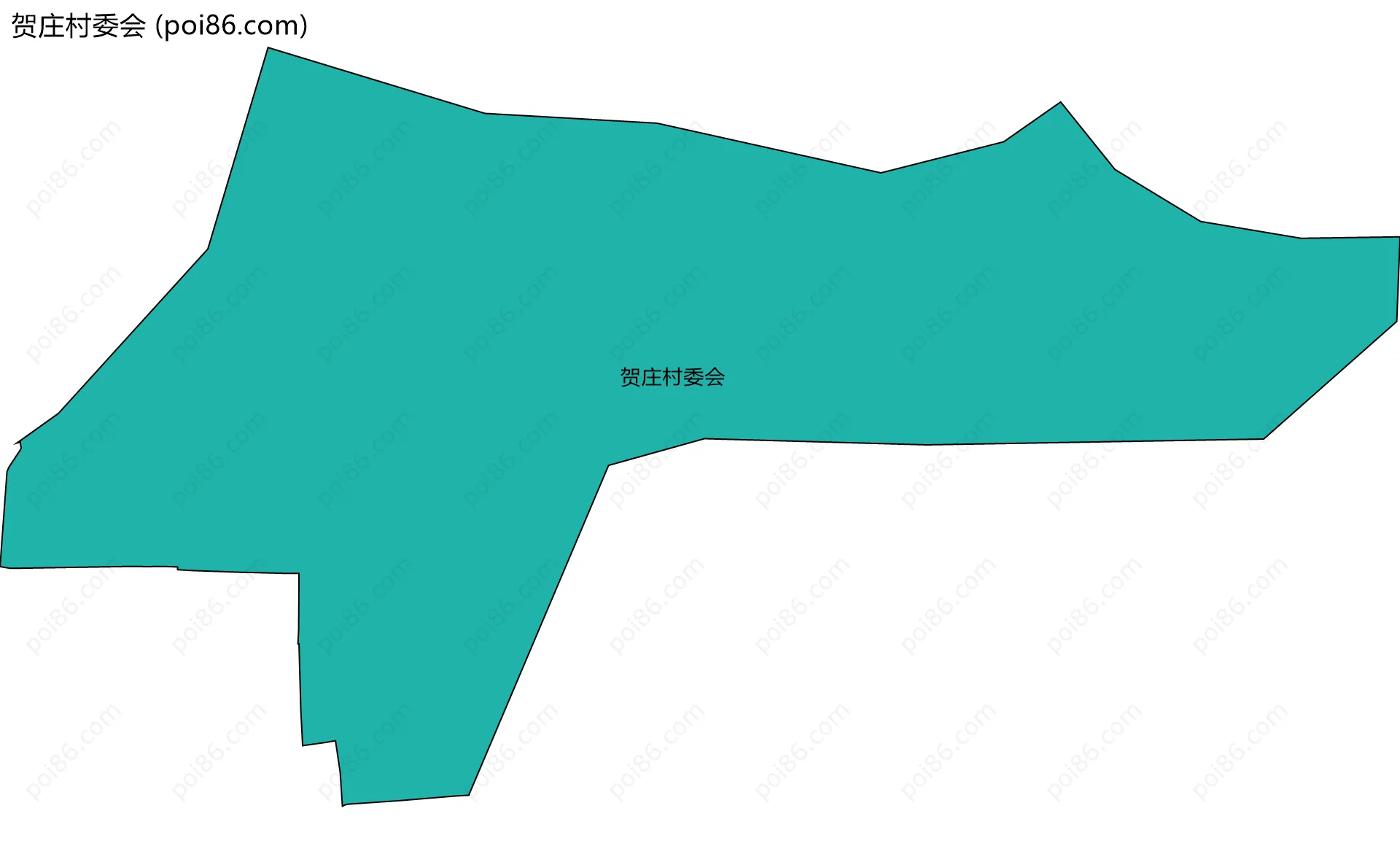 贺庄村委会边界地图