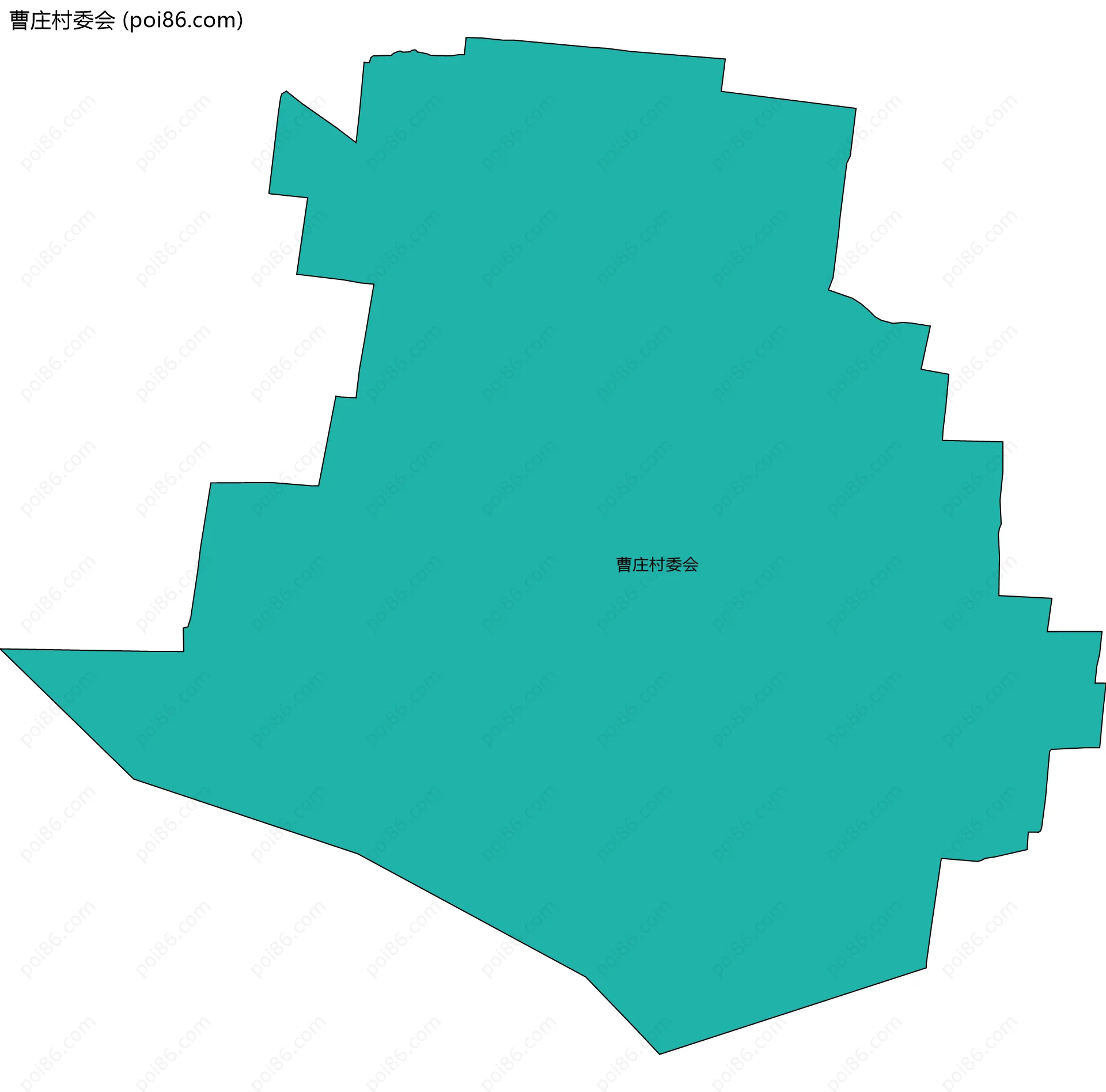 曹庄村委会边界地图