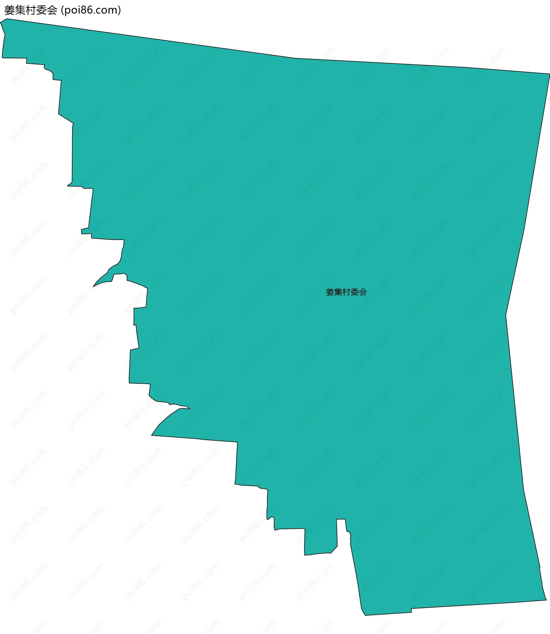 姜集村委会边界地图