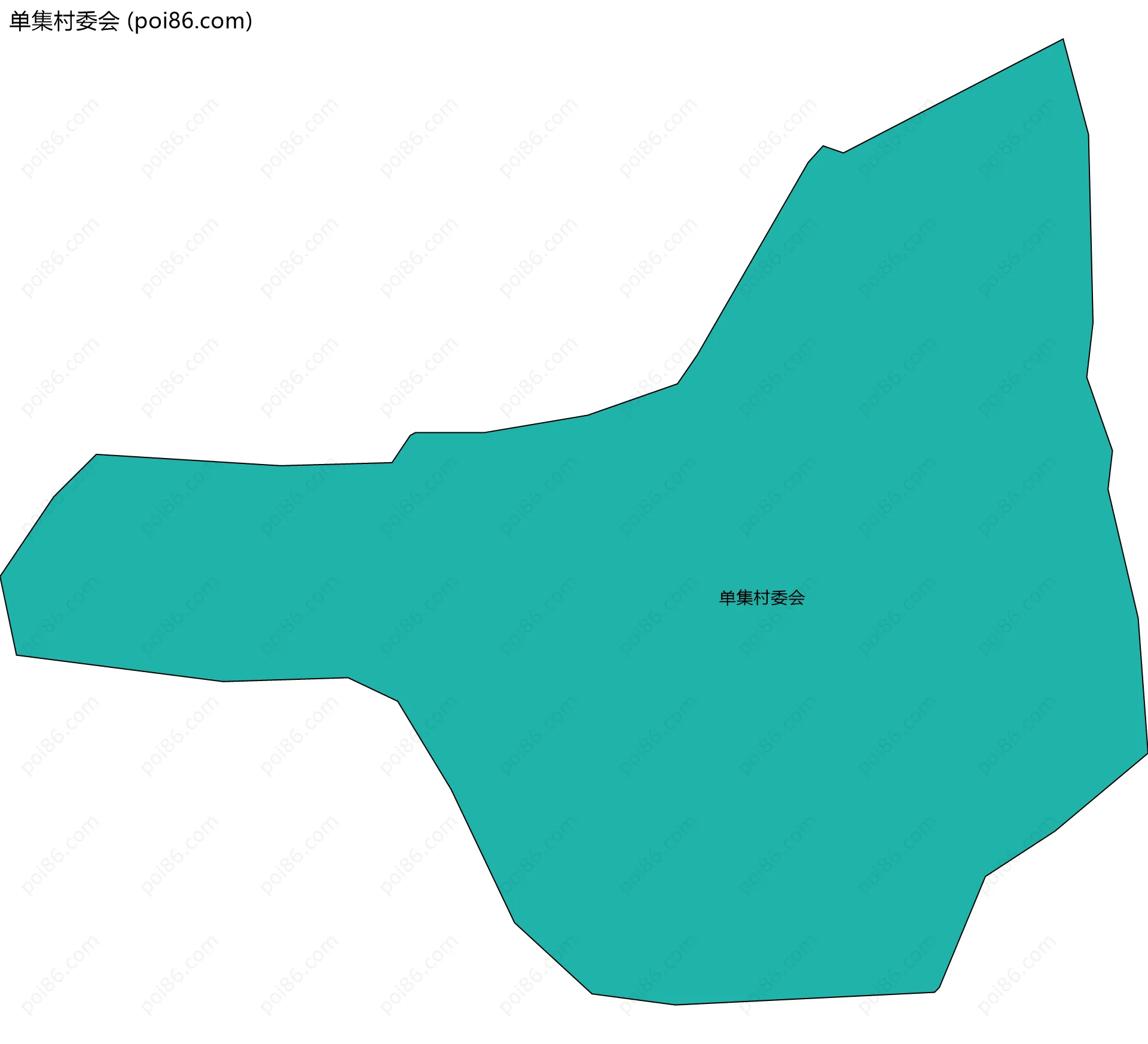 单集村委会边界地图
