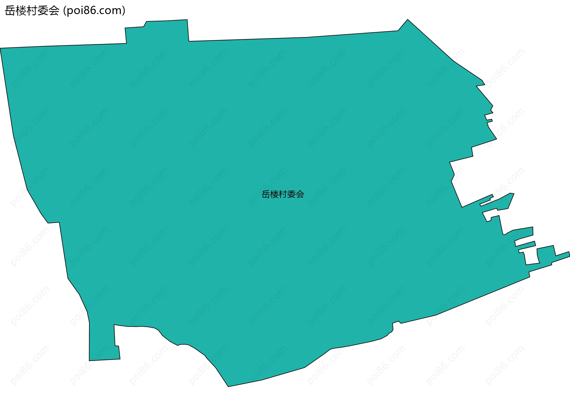 岳楼村委会边界地图