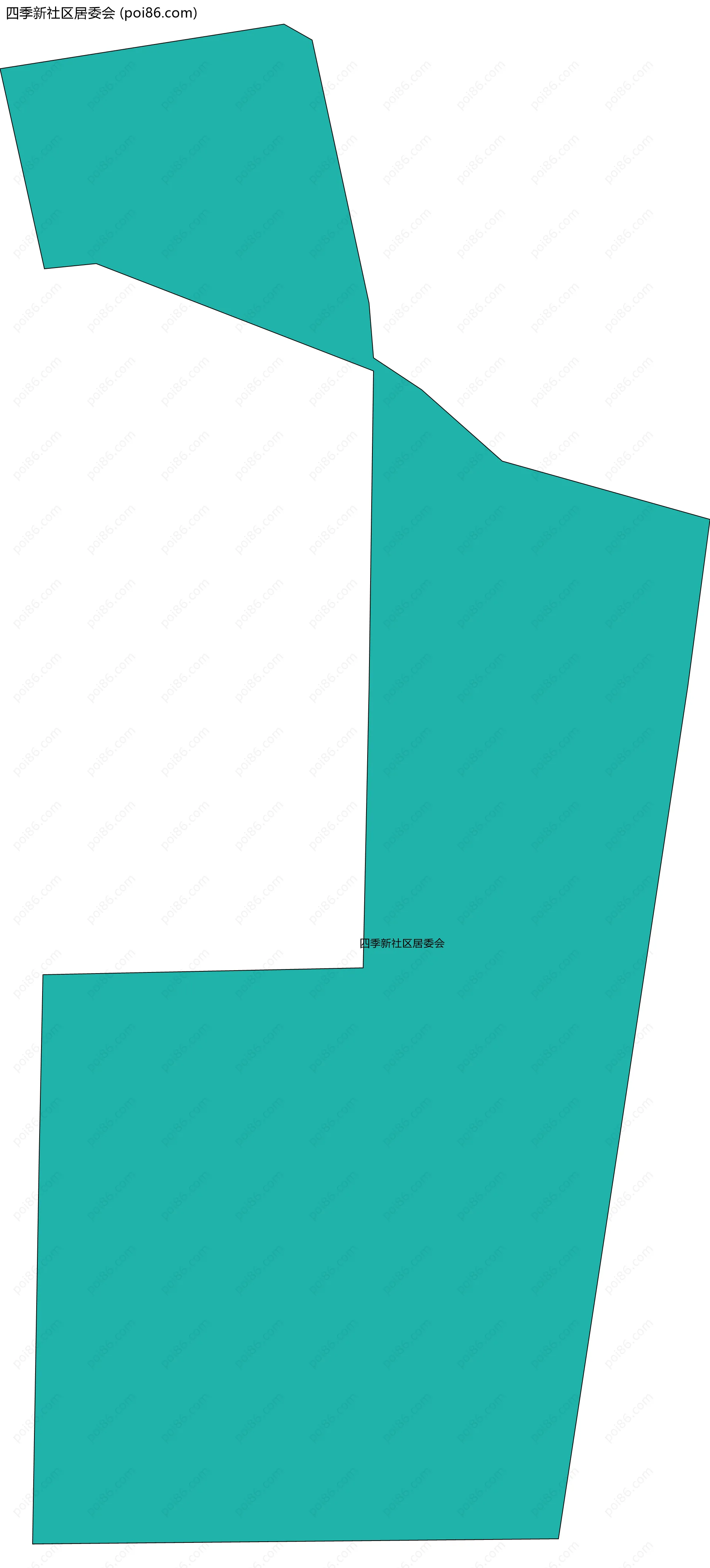 四季新社区居委会边界地图