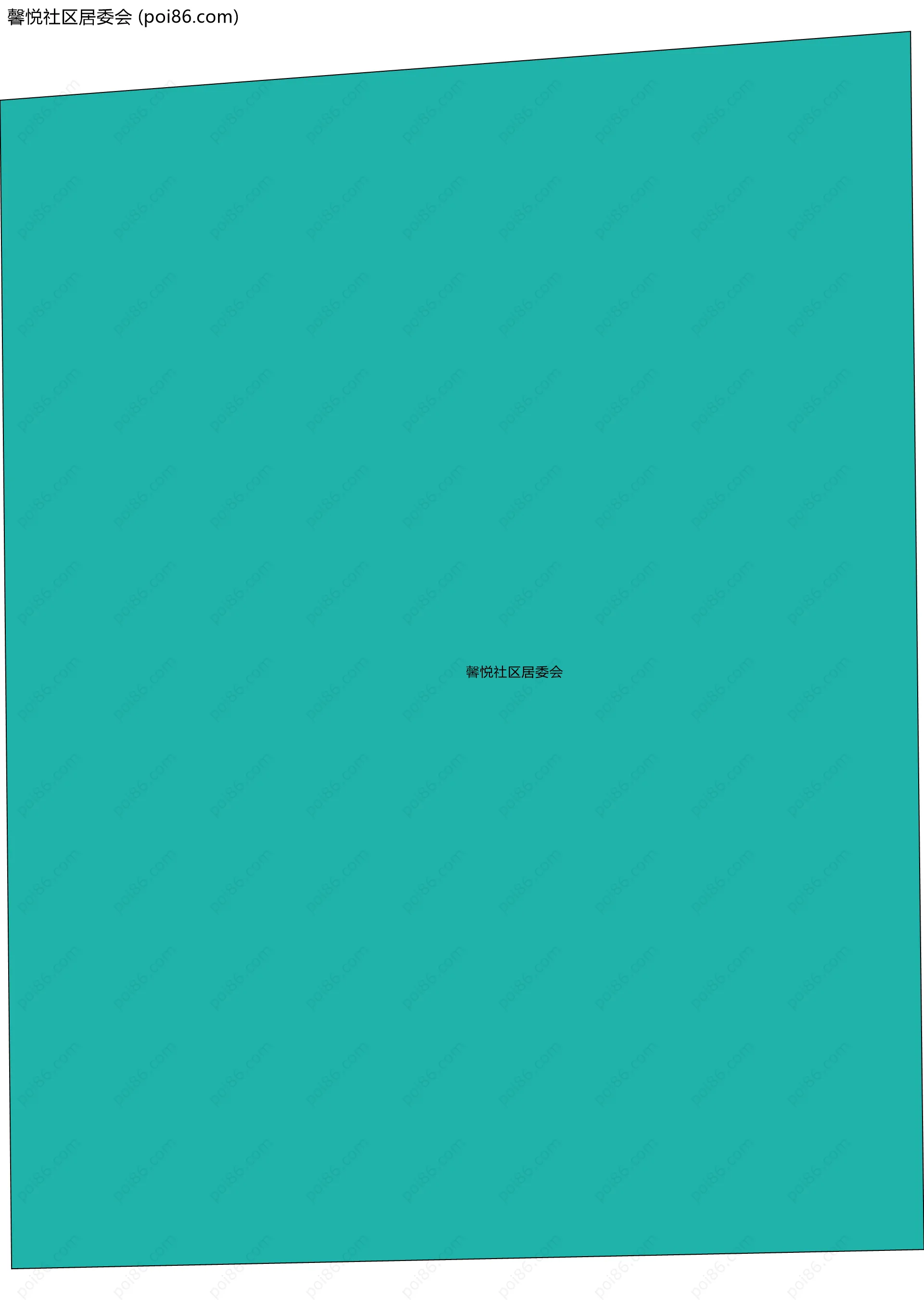 馨悦社区居委会边界地图