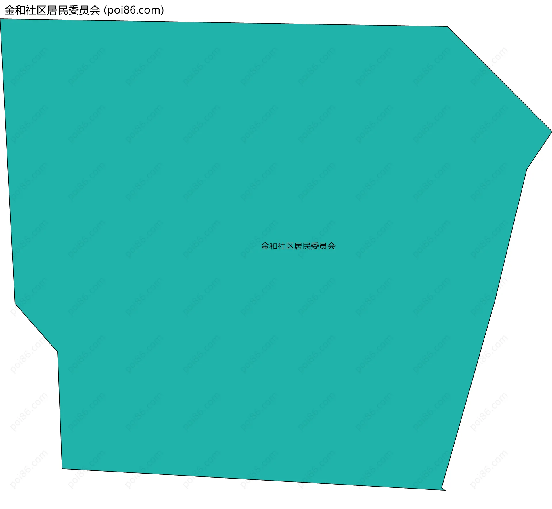 金和社区居民委员会边界地图