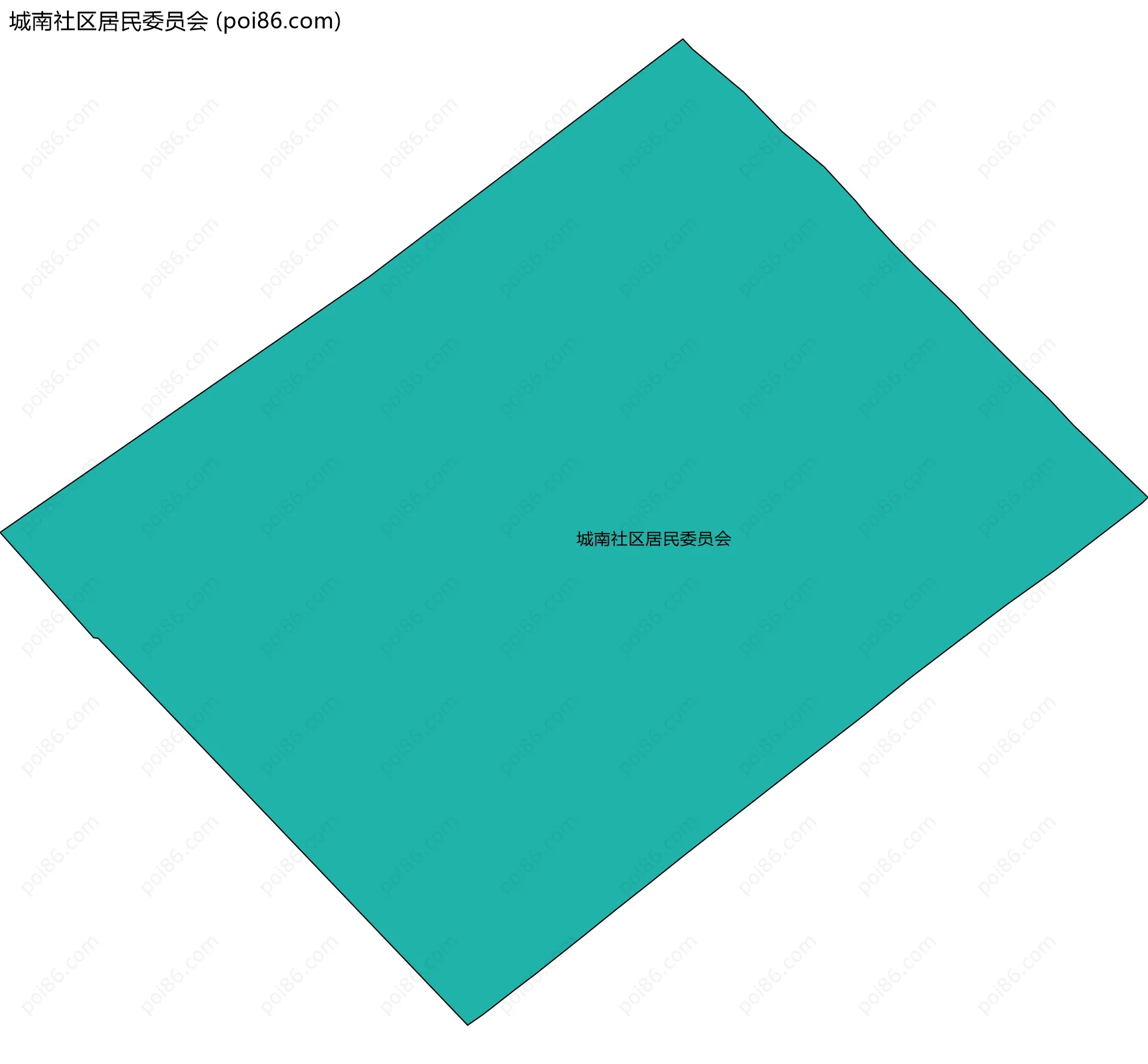城南社区居民委员会边界地图