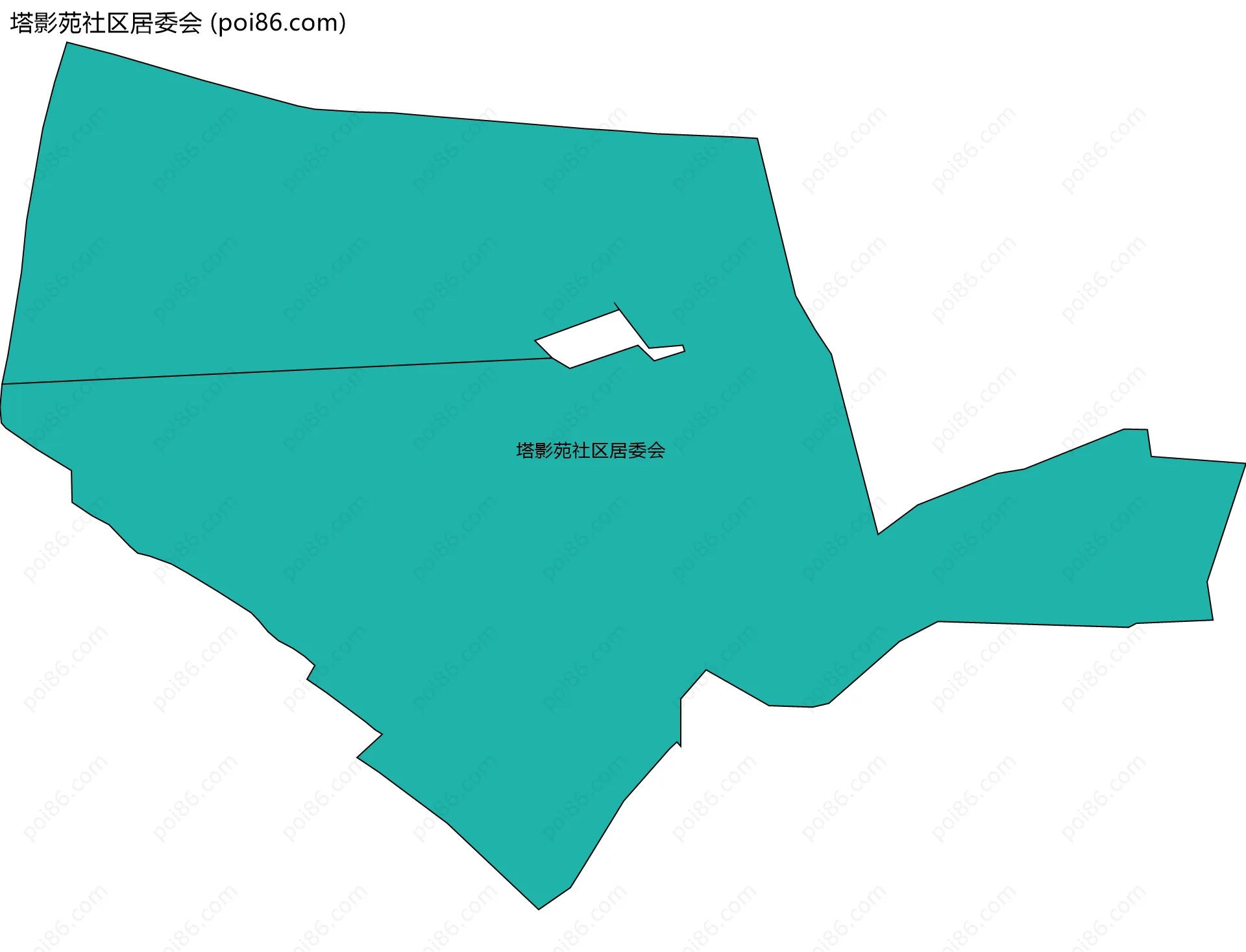 塔影苑社区居委会边界地图