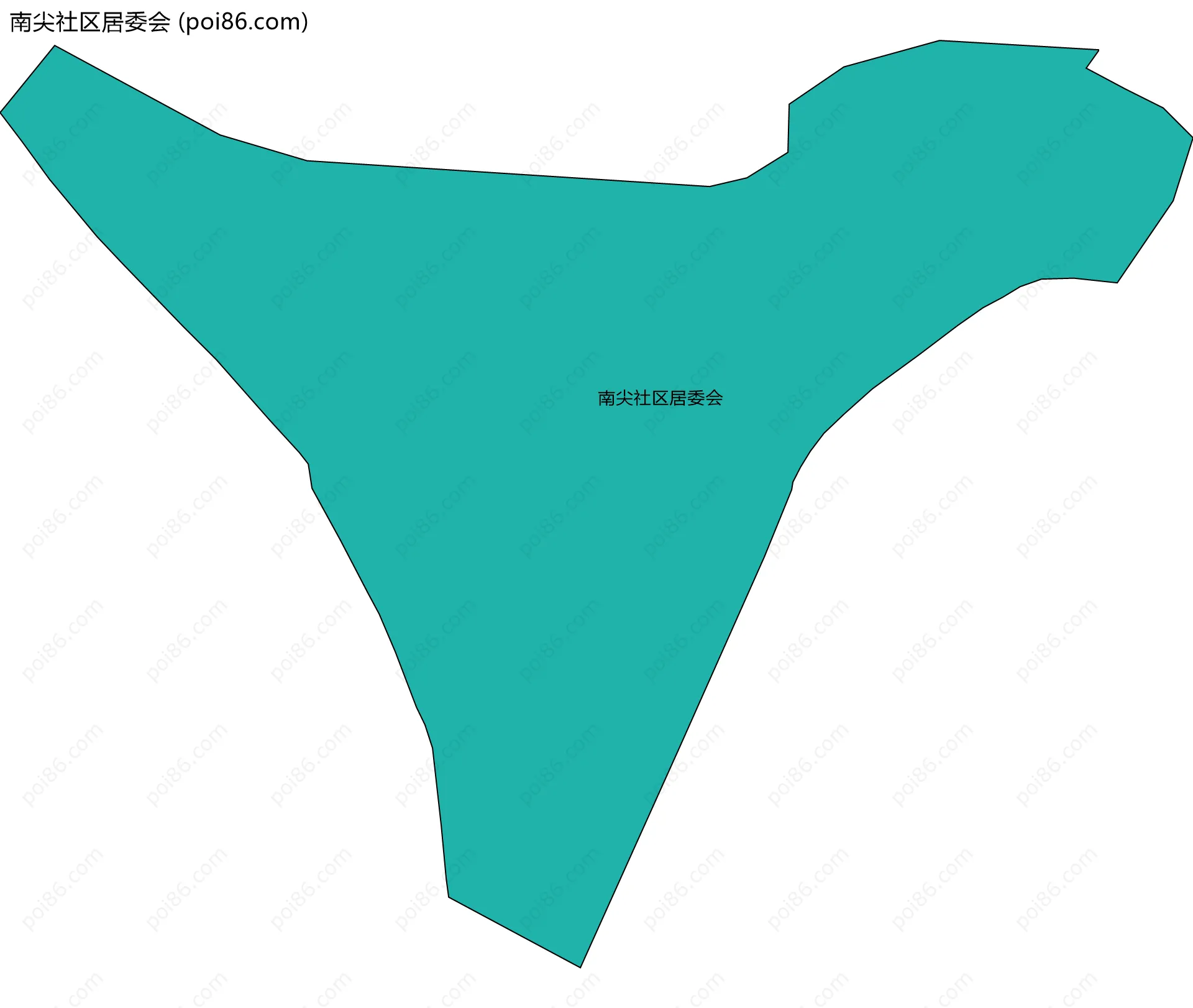 南尖社区居委会边界地图