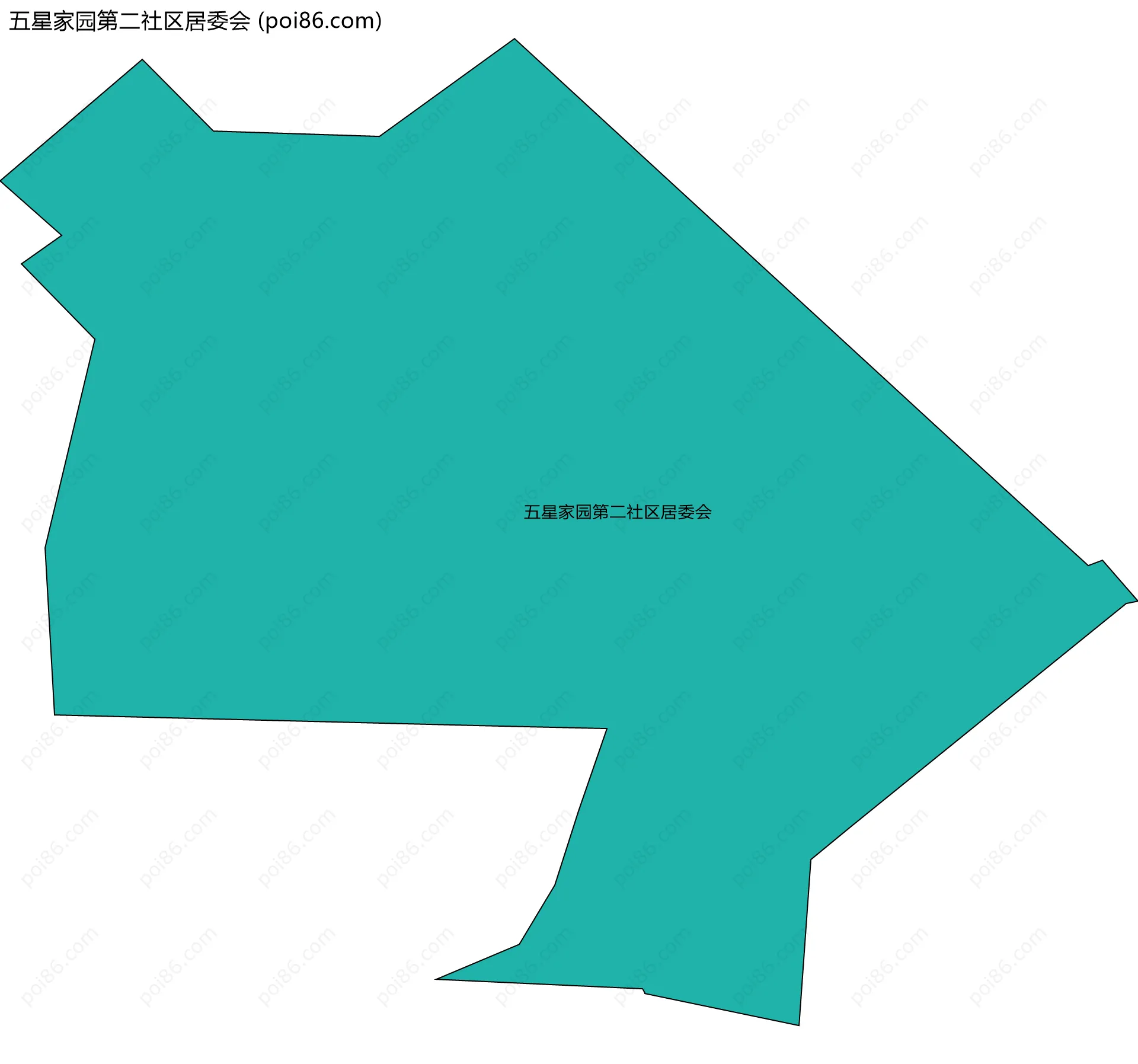 五星家园第二社区居委会边界地图