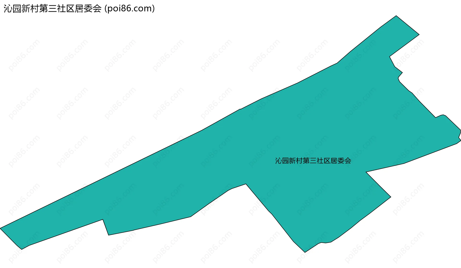 沁园新村第三社区居委会边界地图