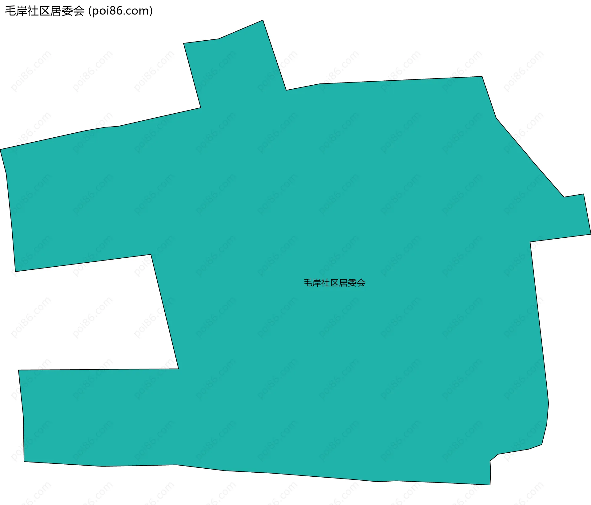 毛岸社区居委会边界地图