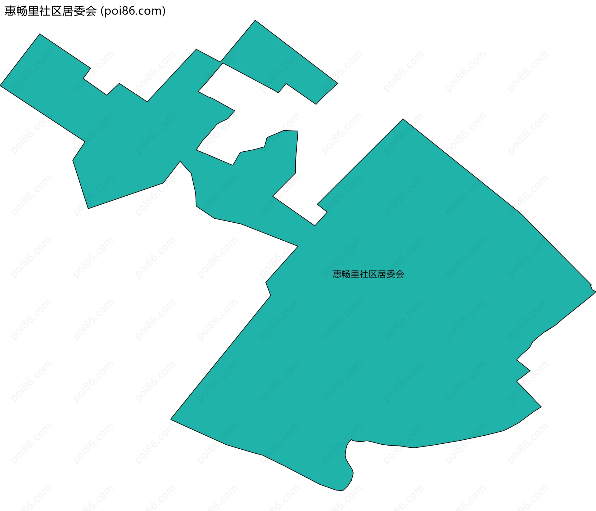 惠畅里社区居委会边界地图