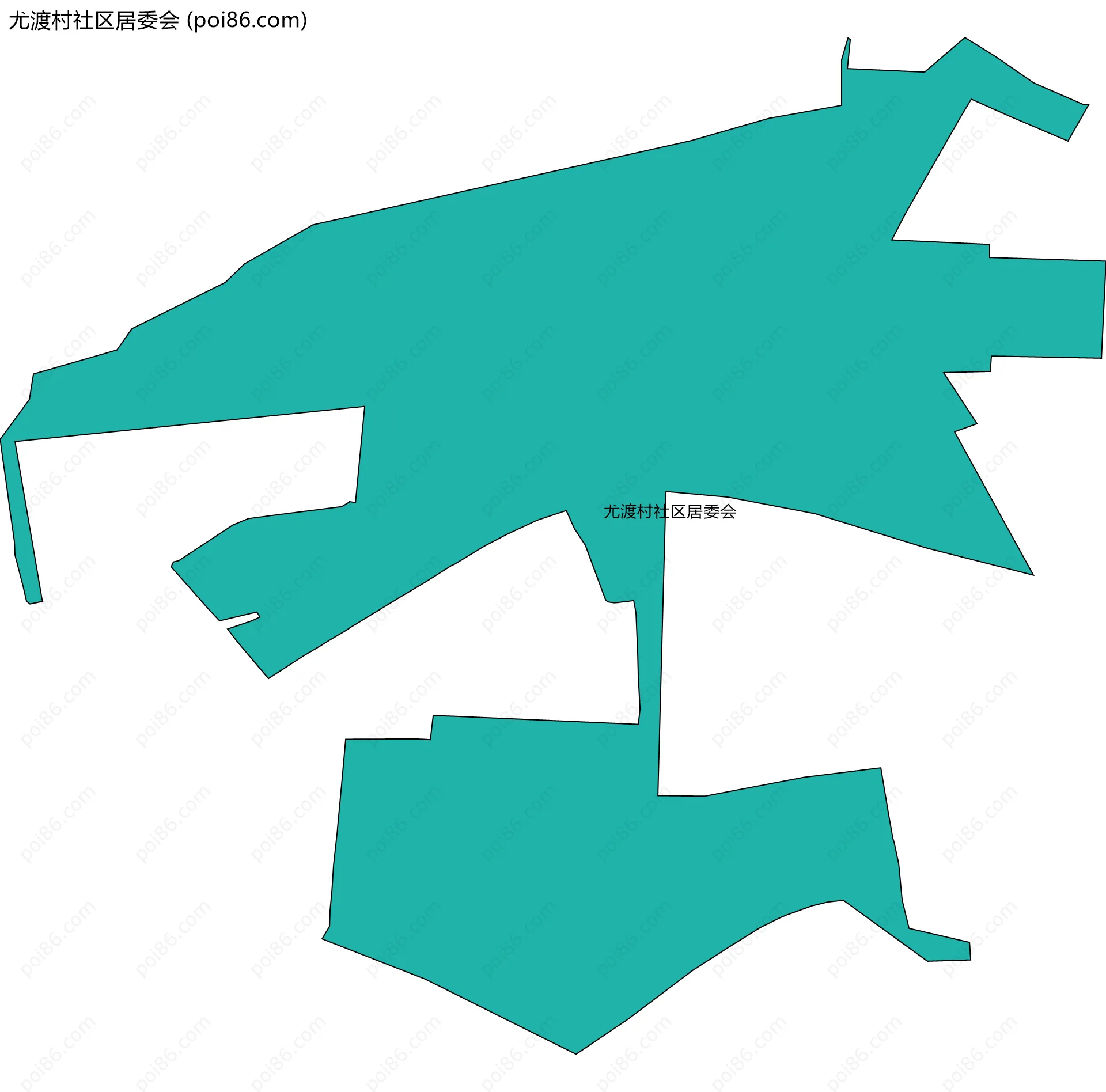 尤渡村社区居委会边界地图
