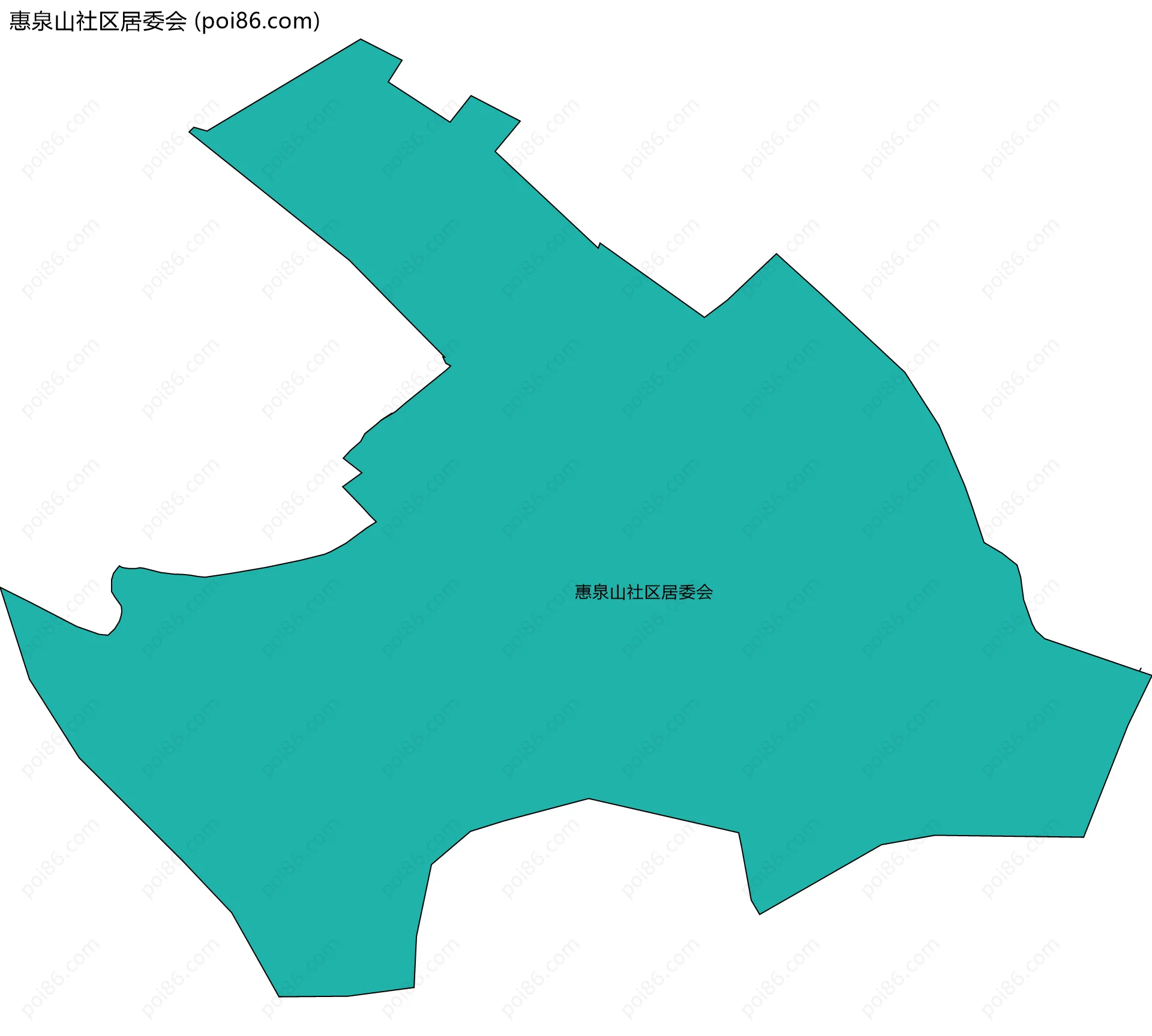 惠泉山社区居委会边界地图