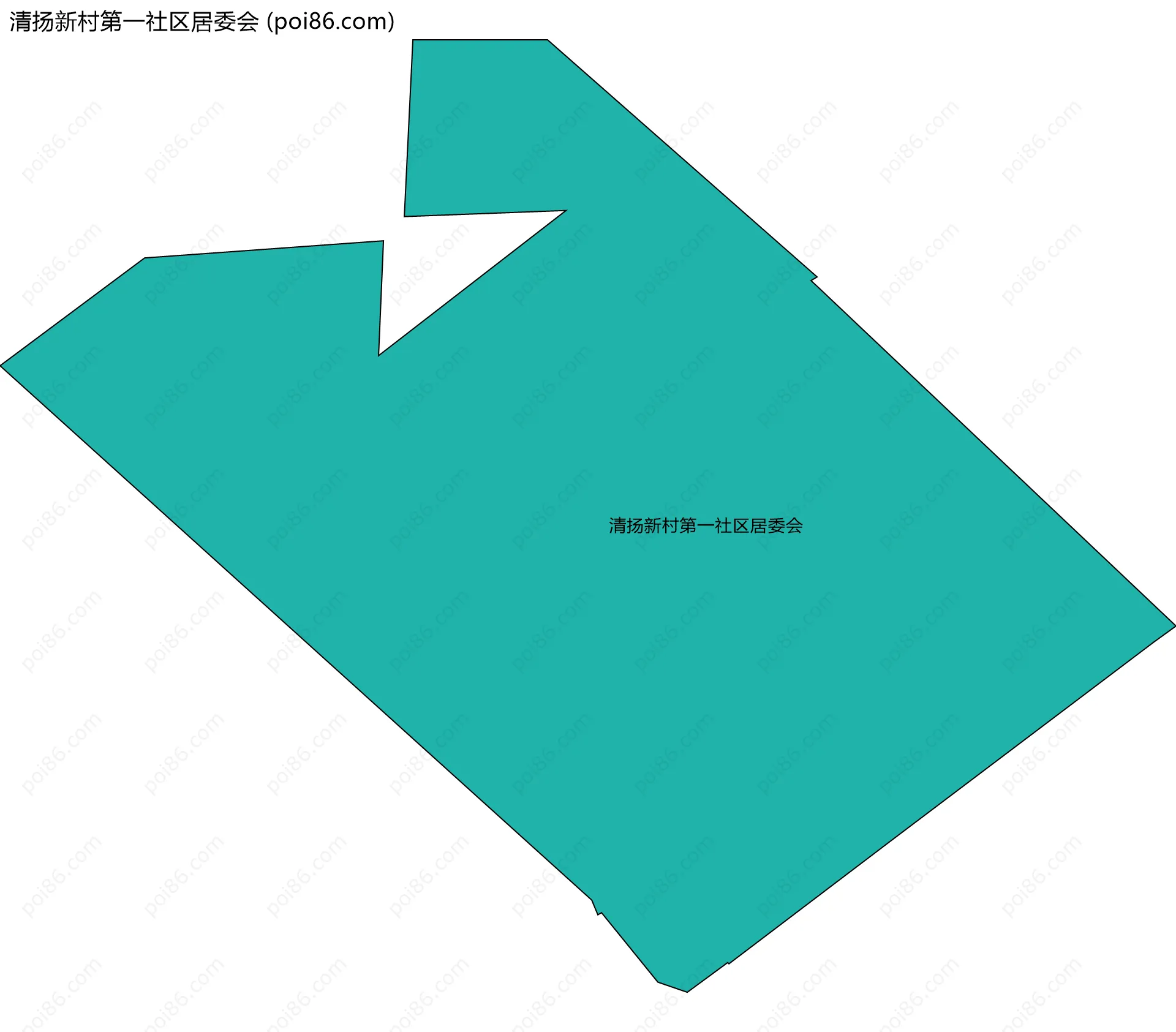清扬新村第一社区居委会边界地图