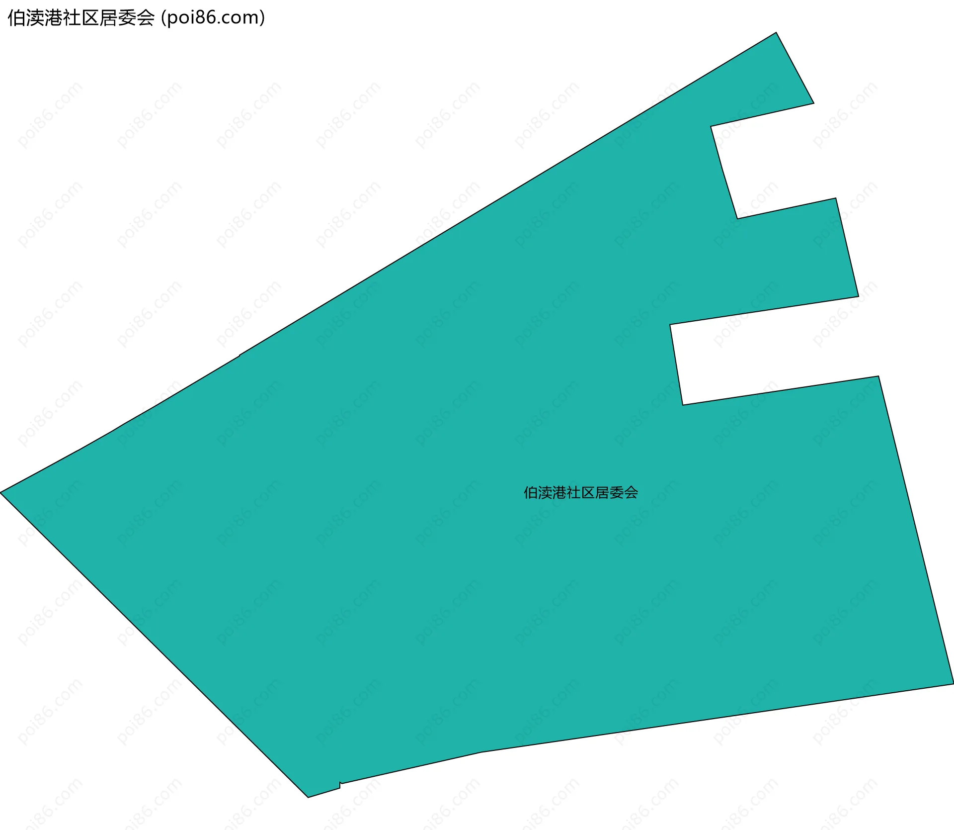 伯渎港社区居委会边界地图