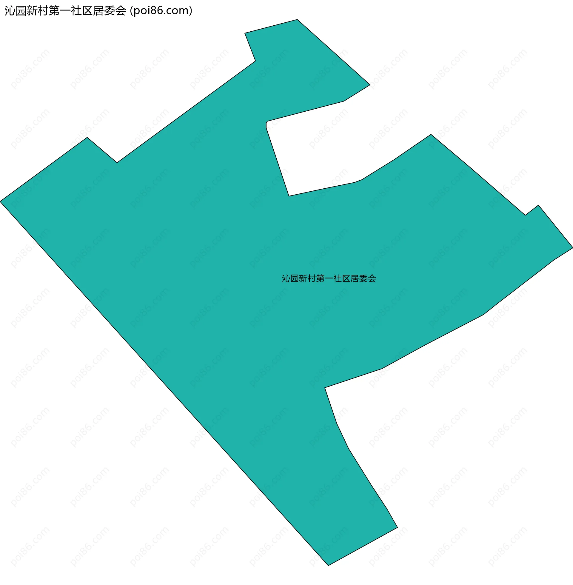 沁园新村第一社区居委会边界地图