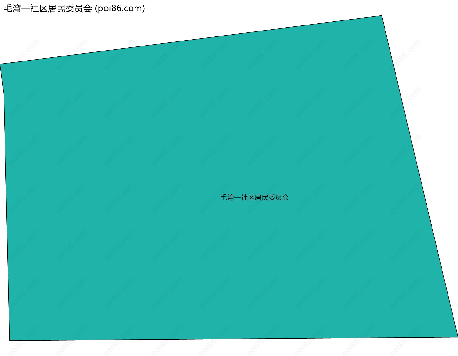 毛湾一社区居民委员会边界地图