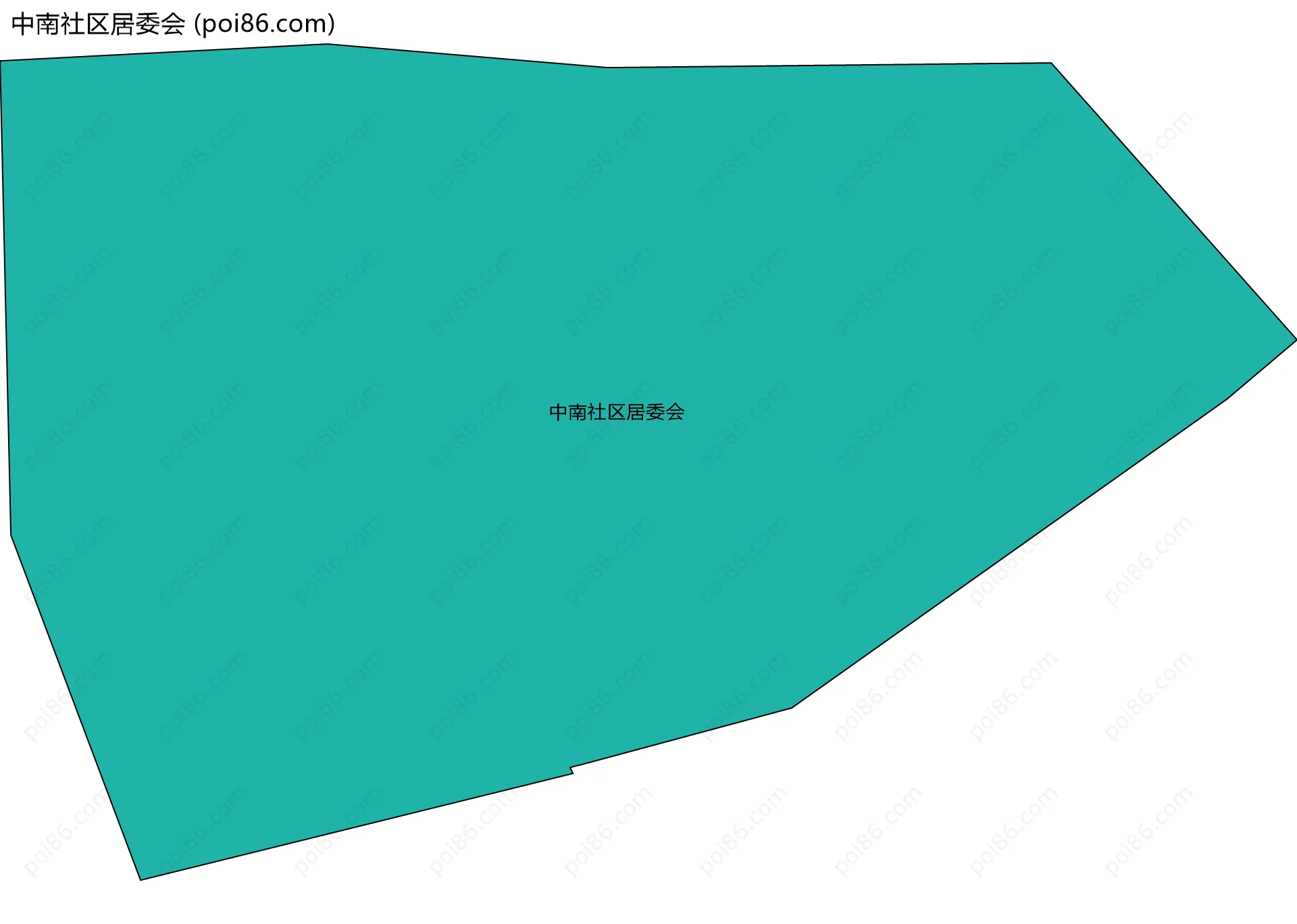 中南社区居委会边界地图