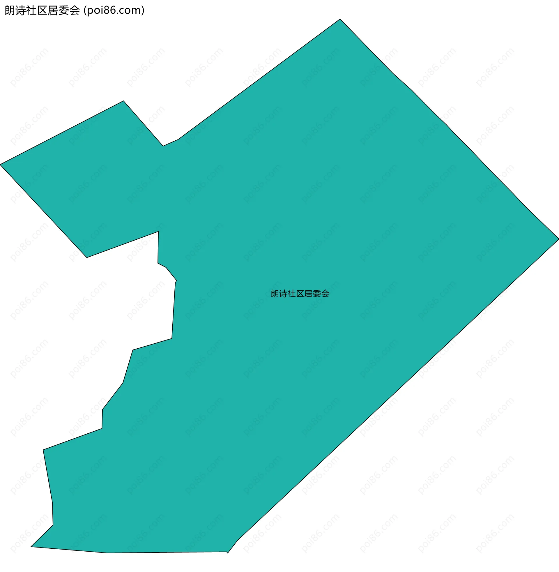 朗诗社区居委会边界地图