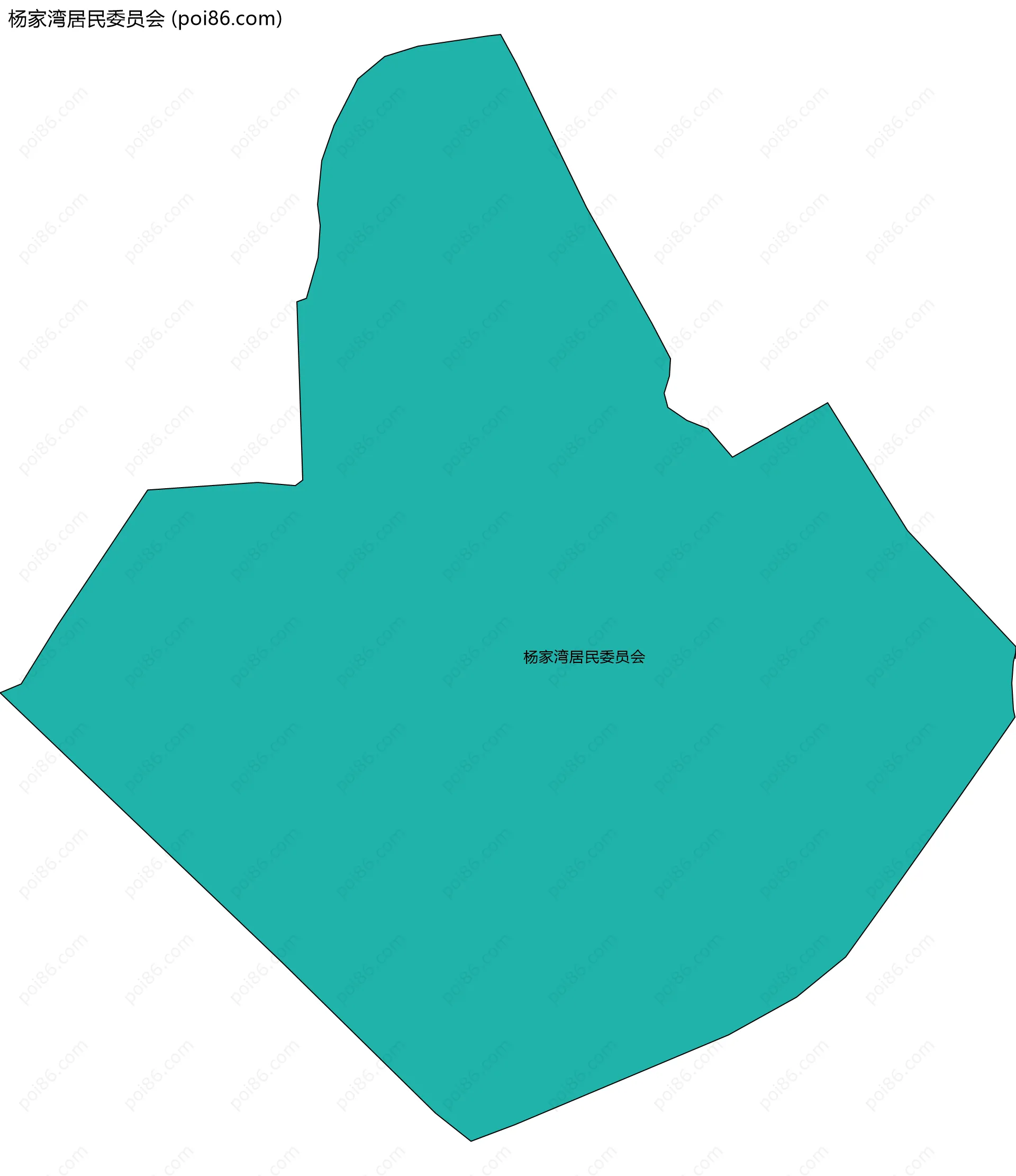 杨家湾居民委员会边界地图