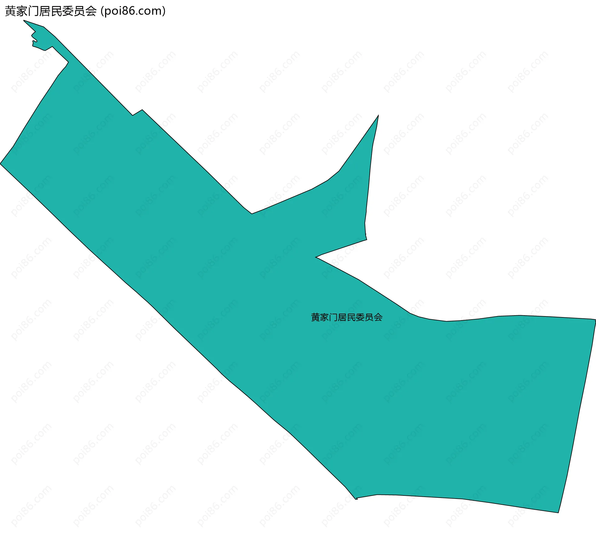 黄家门居民委员会边界地图