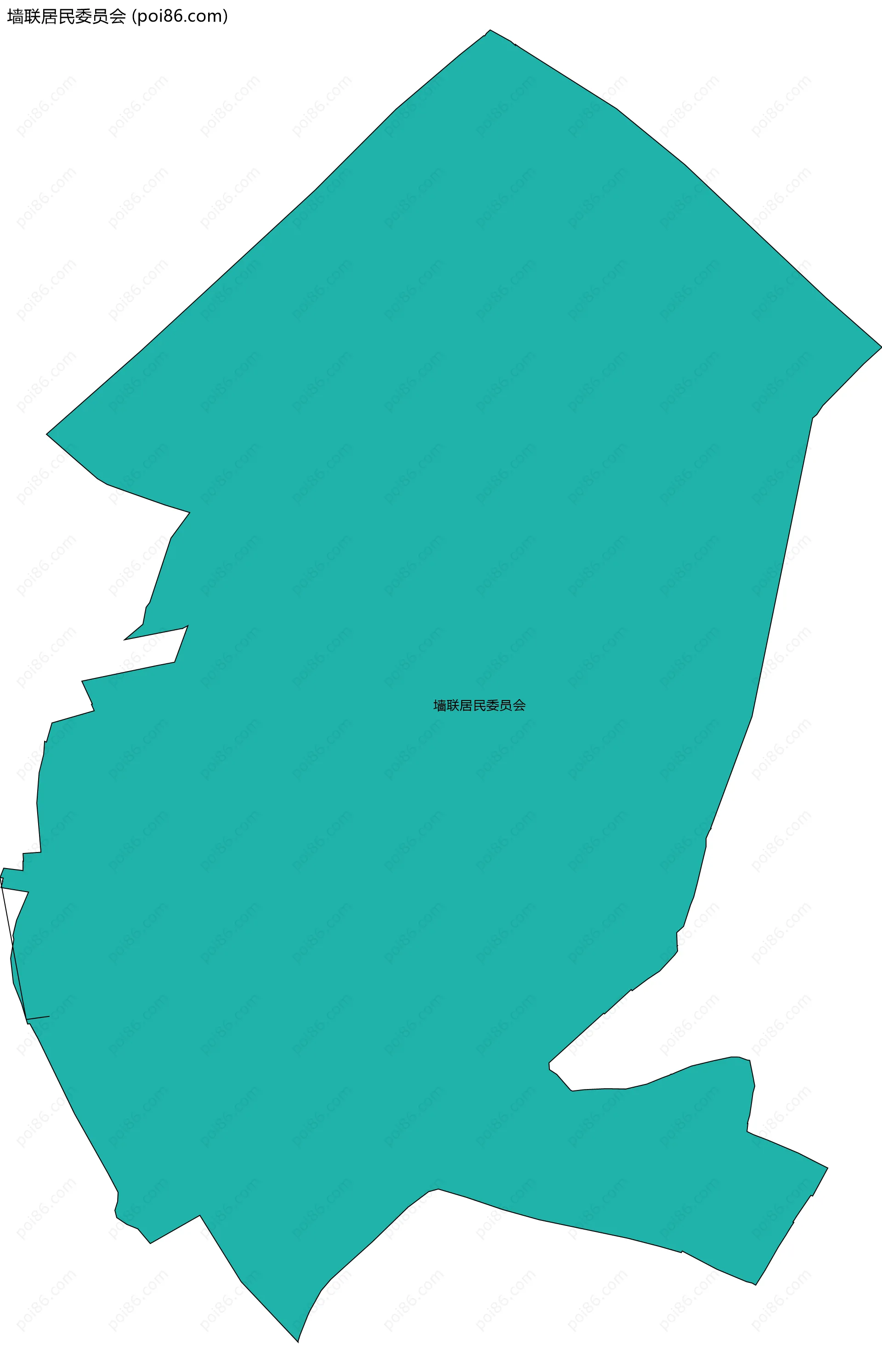 墙联居民委员会边界地图