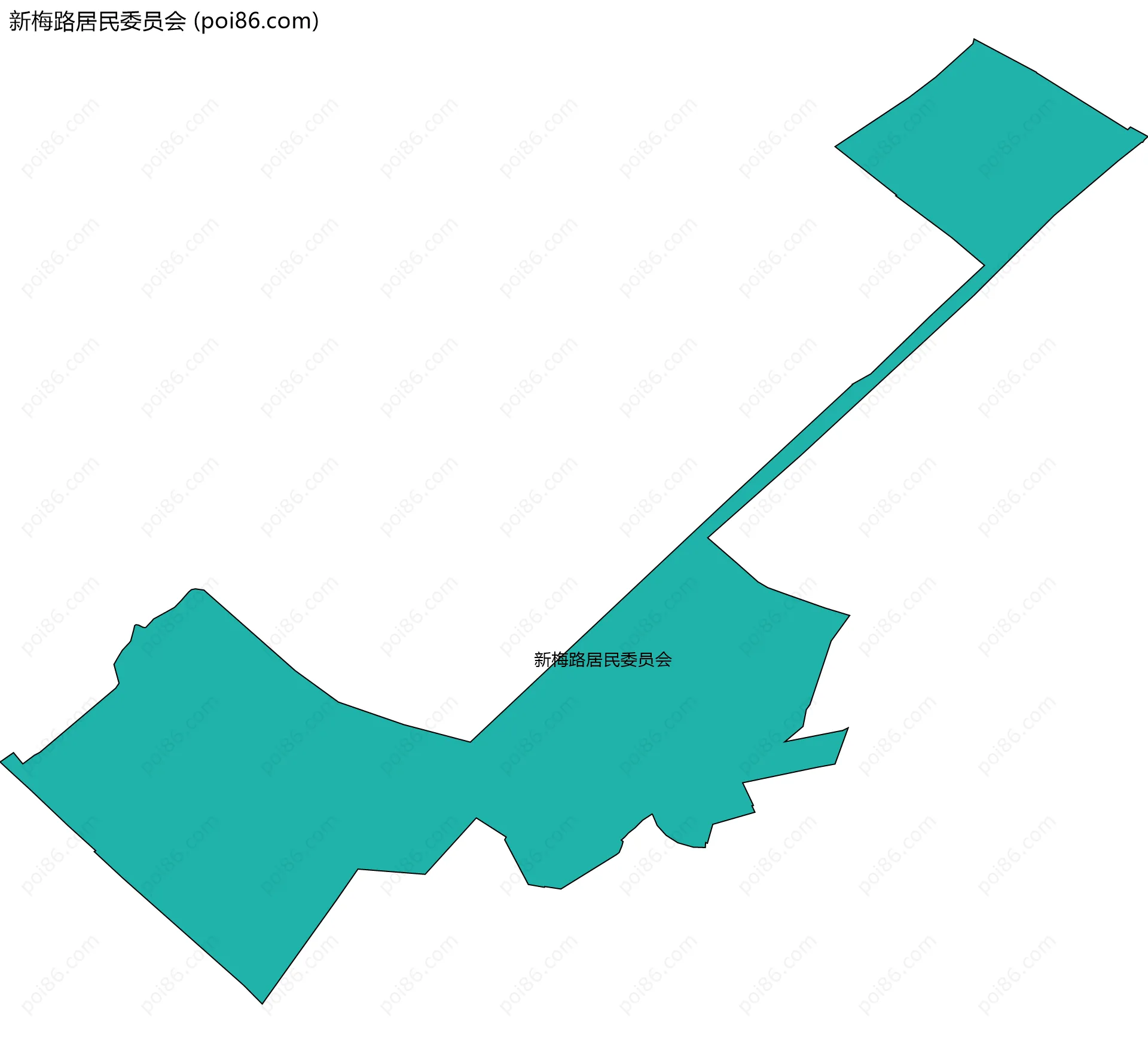 新梅路居民委员会边界地图