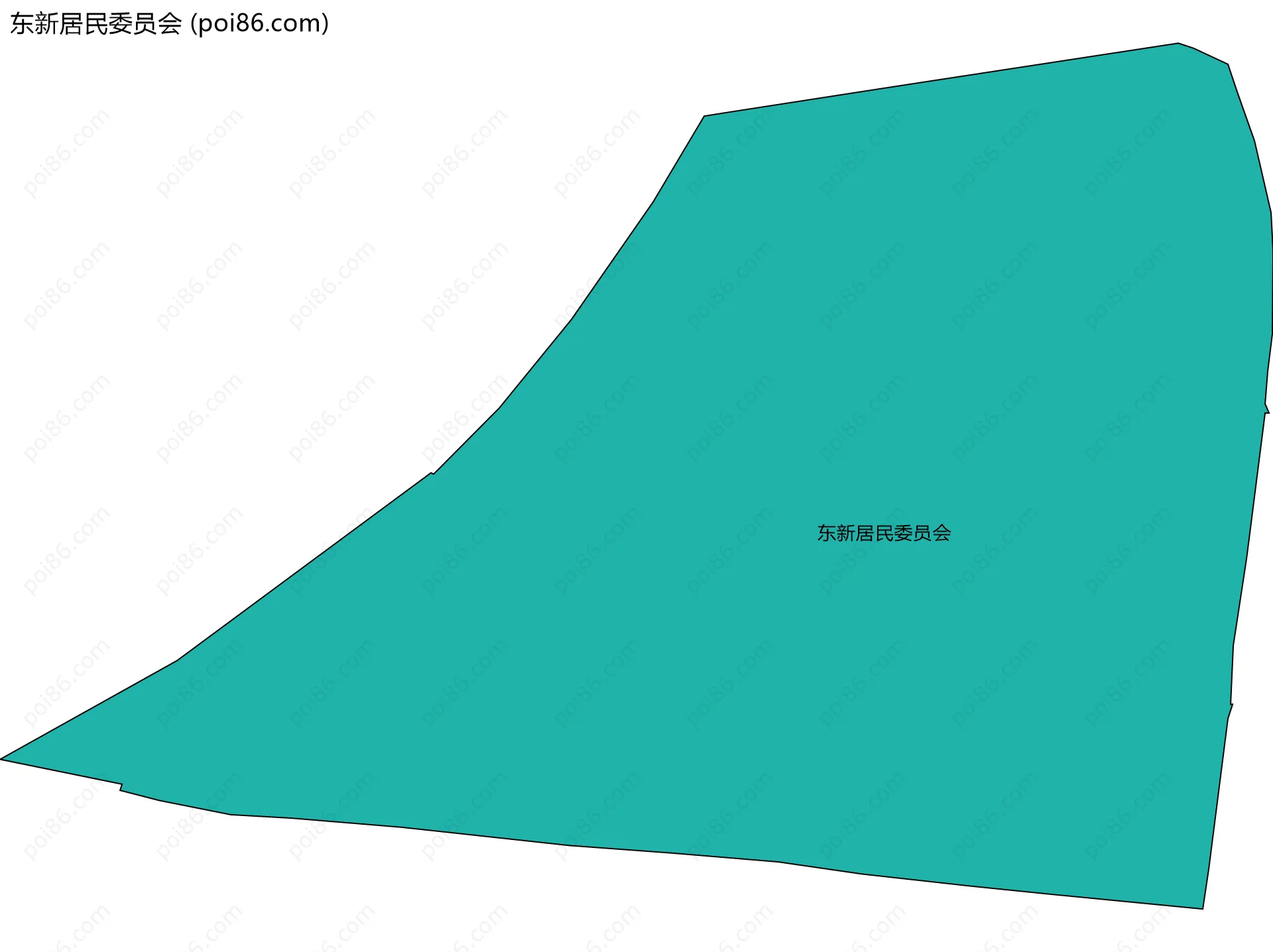 东新居民委员会边界地图