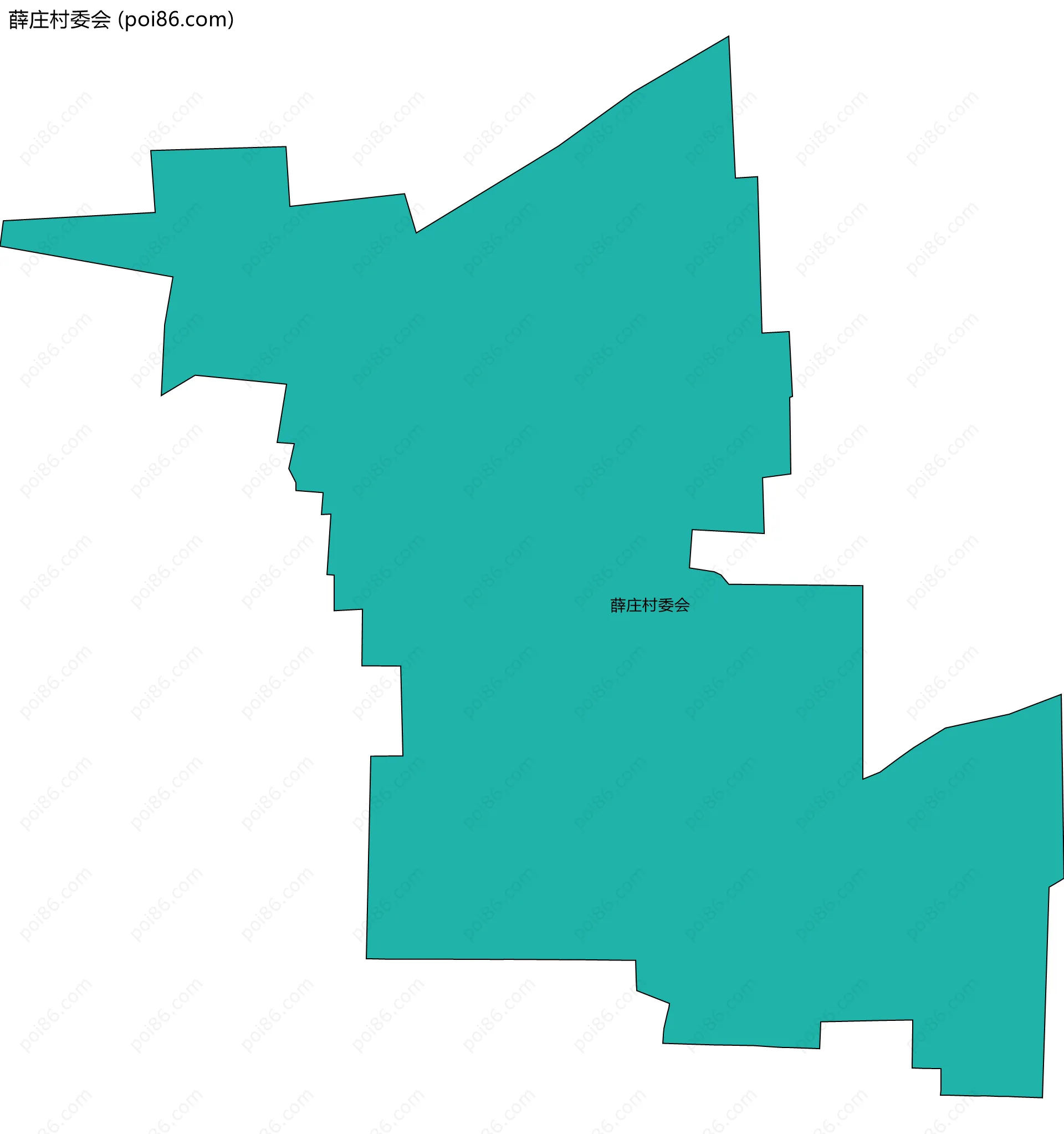 薛庄村委会边界地图