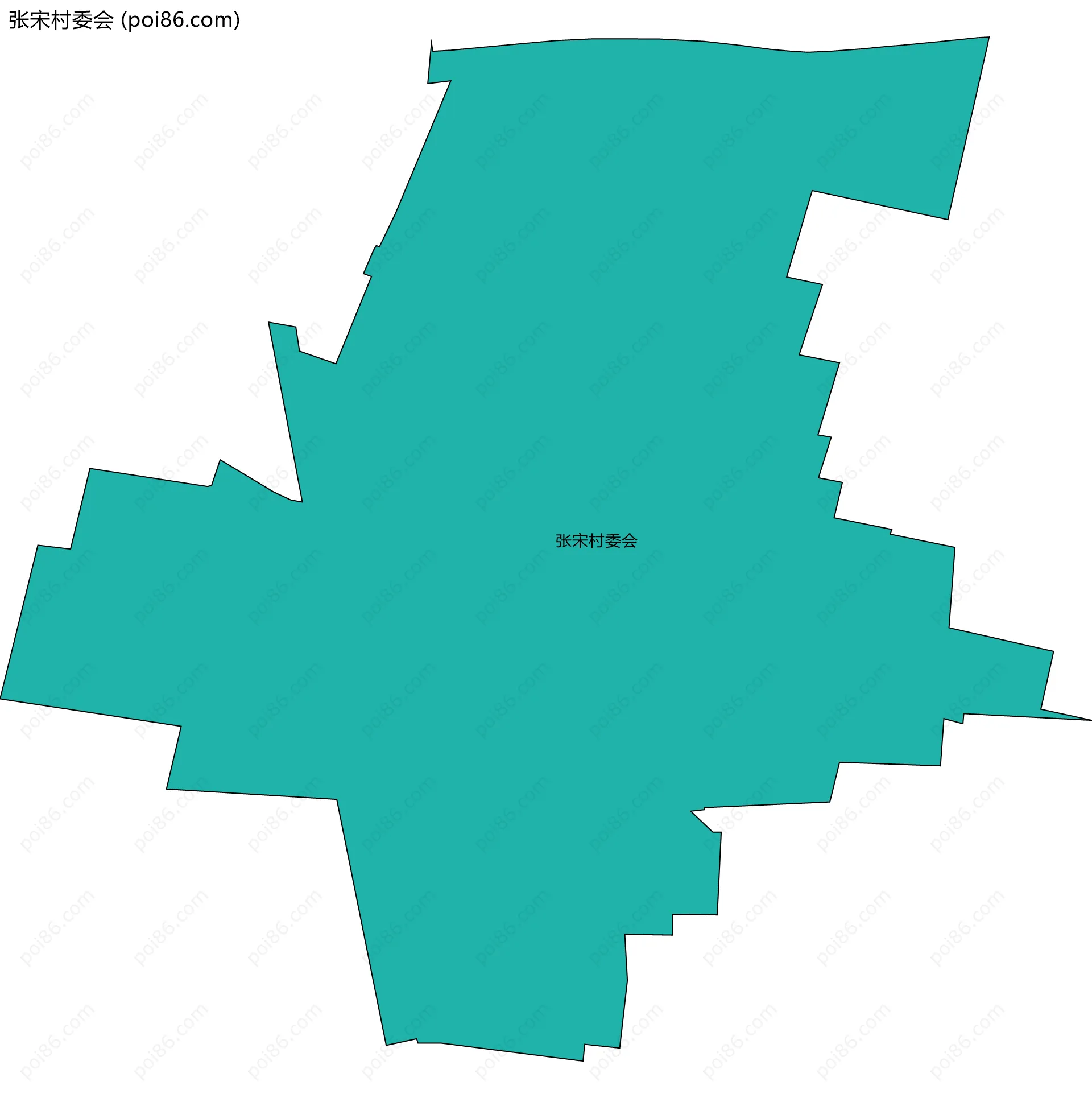 张宋村委会边界地图