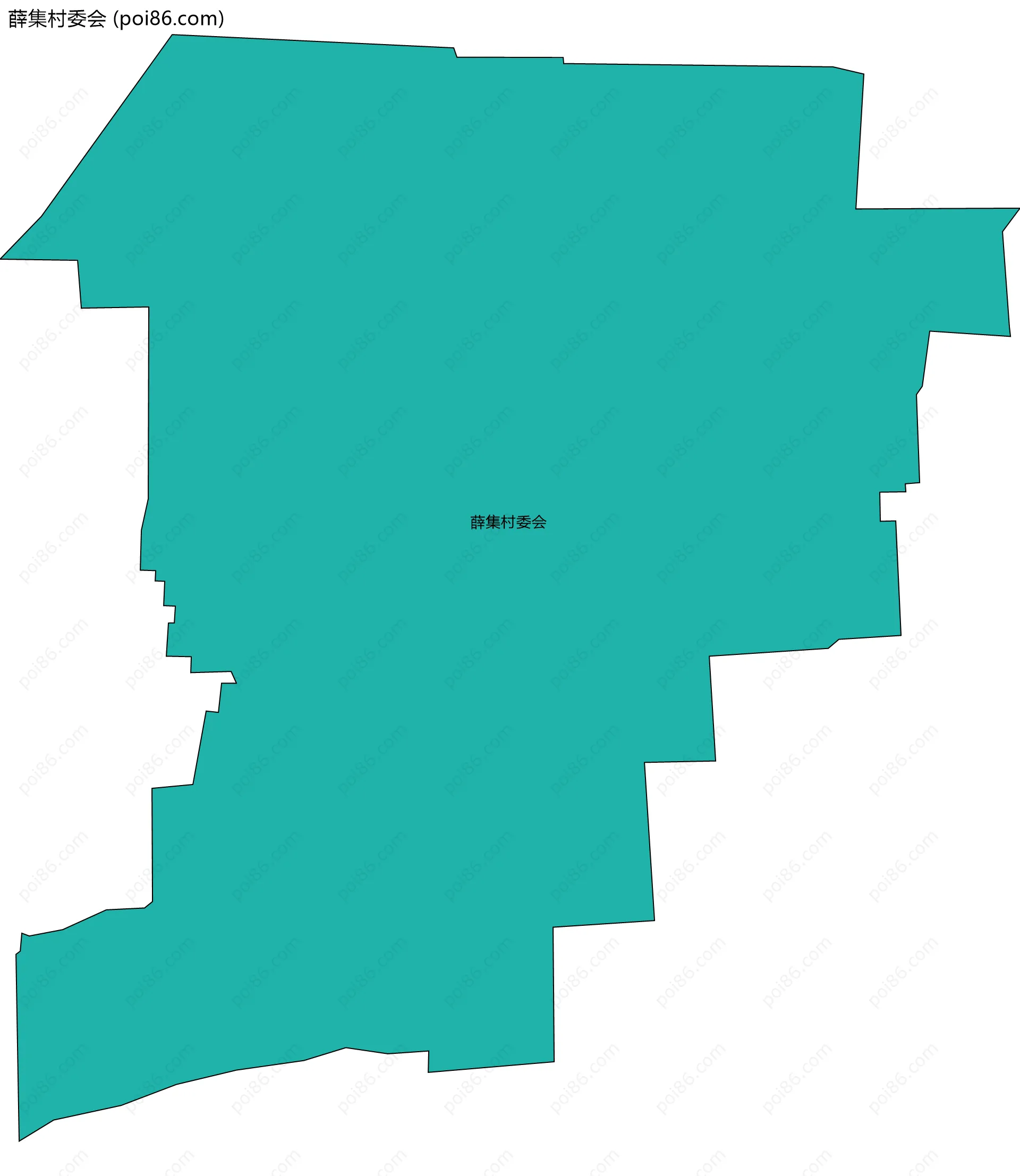 薛集村委会边界地图